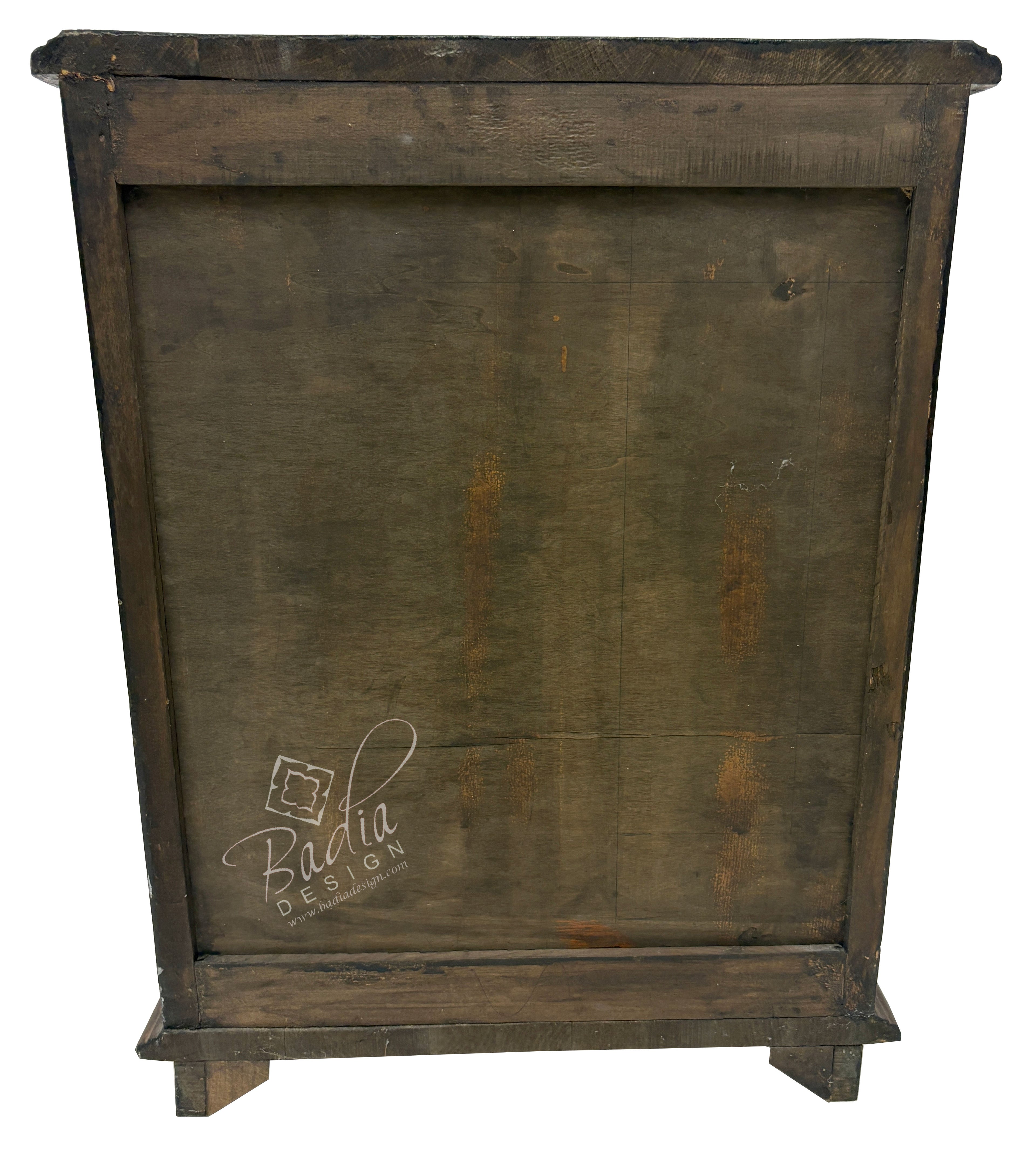 Mother of Pearl Inlay Bedside Dark Stained Nightstand