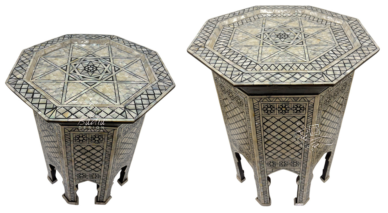 Moroccan Mother of Pearl Side Tables