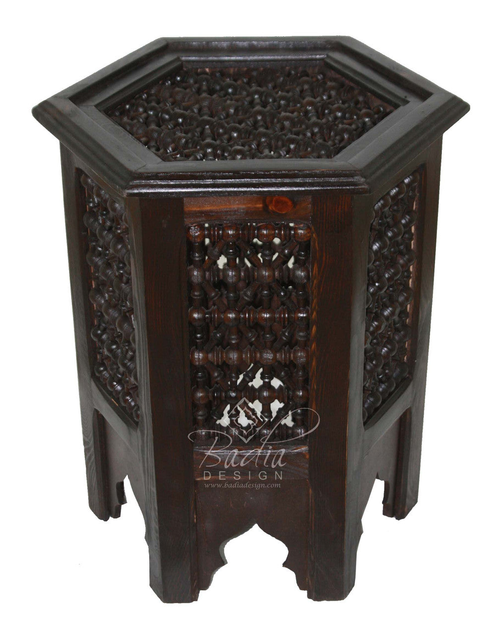 Moucharabieh Wood Side Table