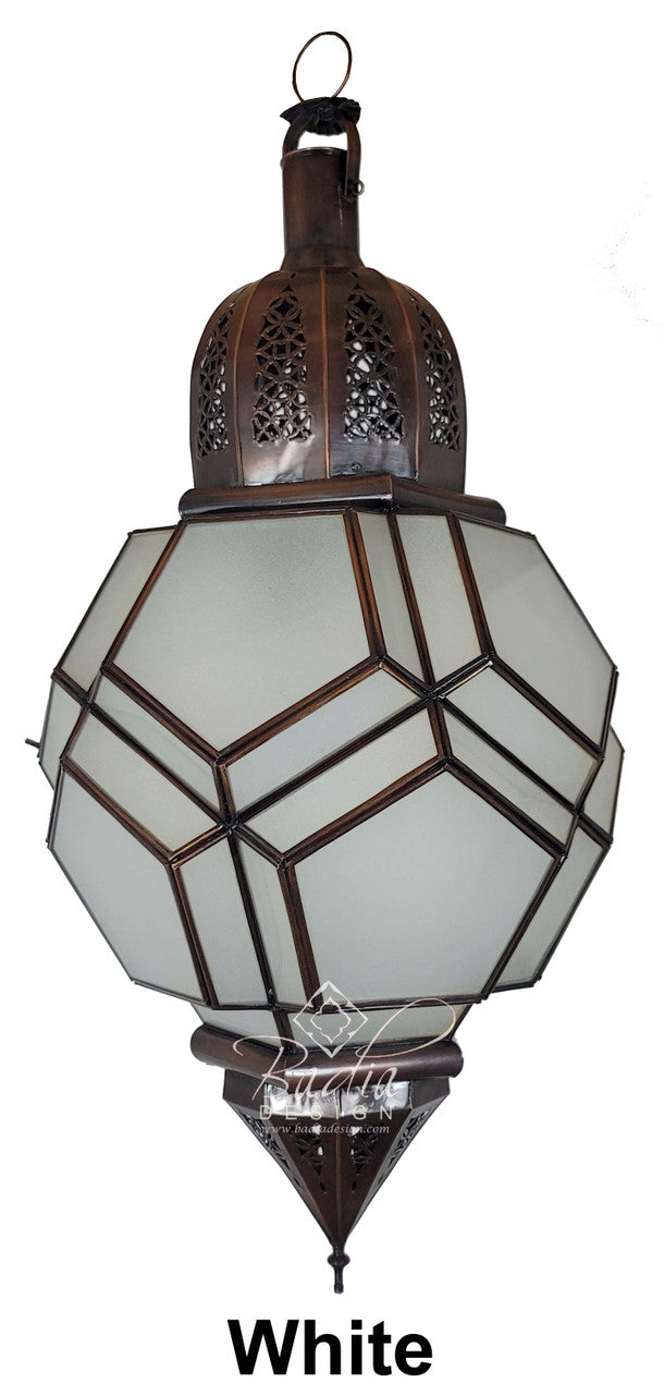 Multi-Color Glass Pendant Lantern