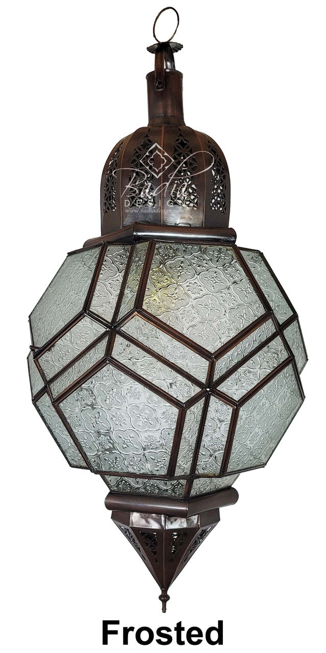 Multi-Color Glass Pendant Lantern
