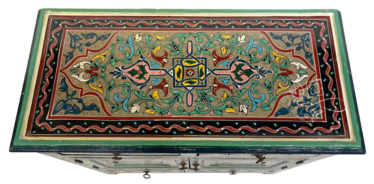 Multi-Color Hand Painted Storage Cabinets