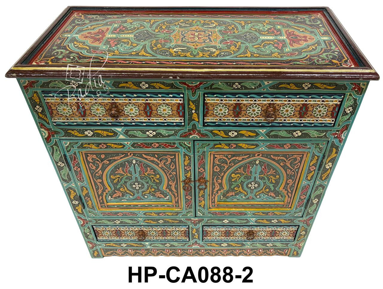 Multi-Color Hand Painted Storage Cabinets