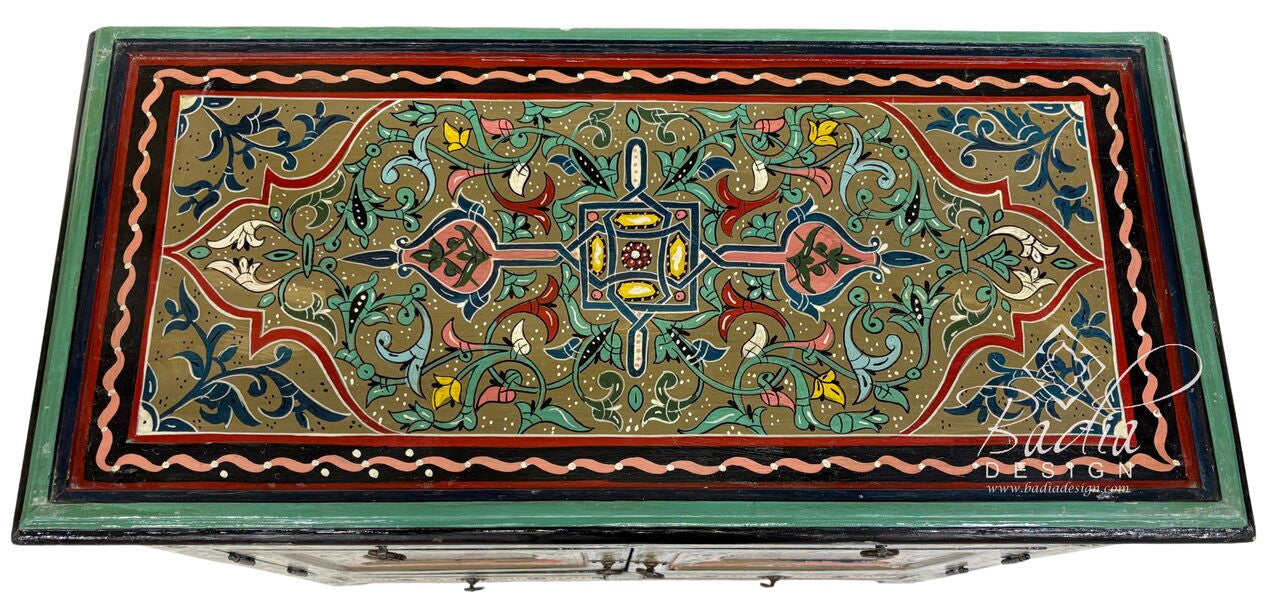 Multi-Color Hand Painted Storage Cabinets