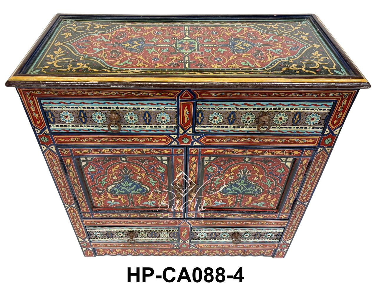 Multi-Color Hand Painted Storage Cabinets