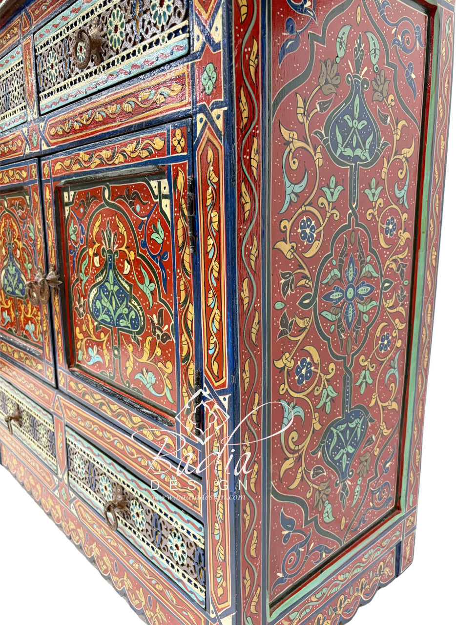 Multi-Color Hand Painted Storage Cabinets