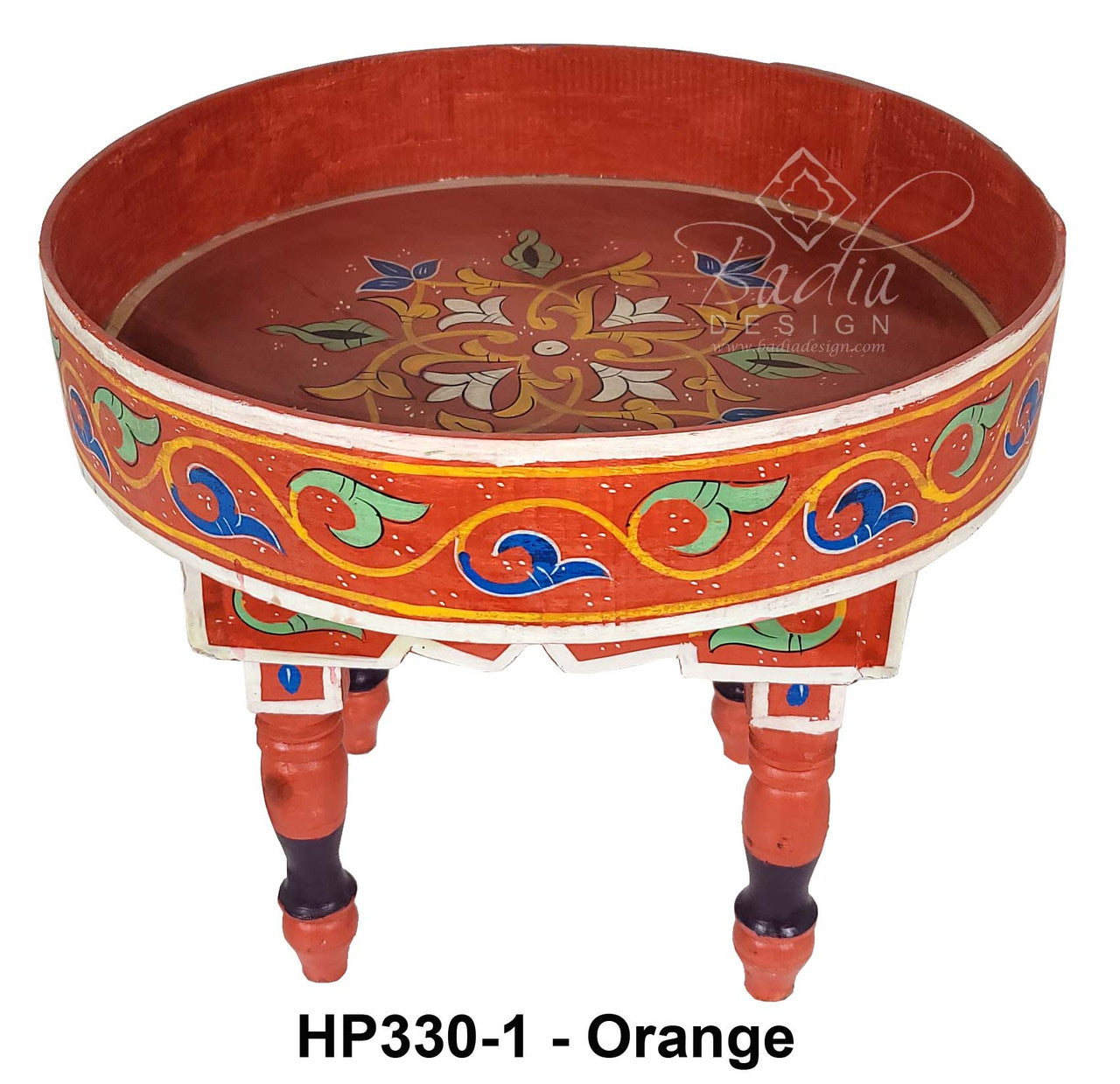 Multi Color Hand Painted Side Table