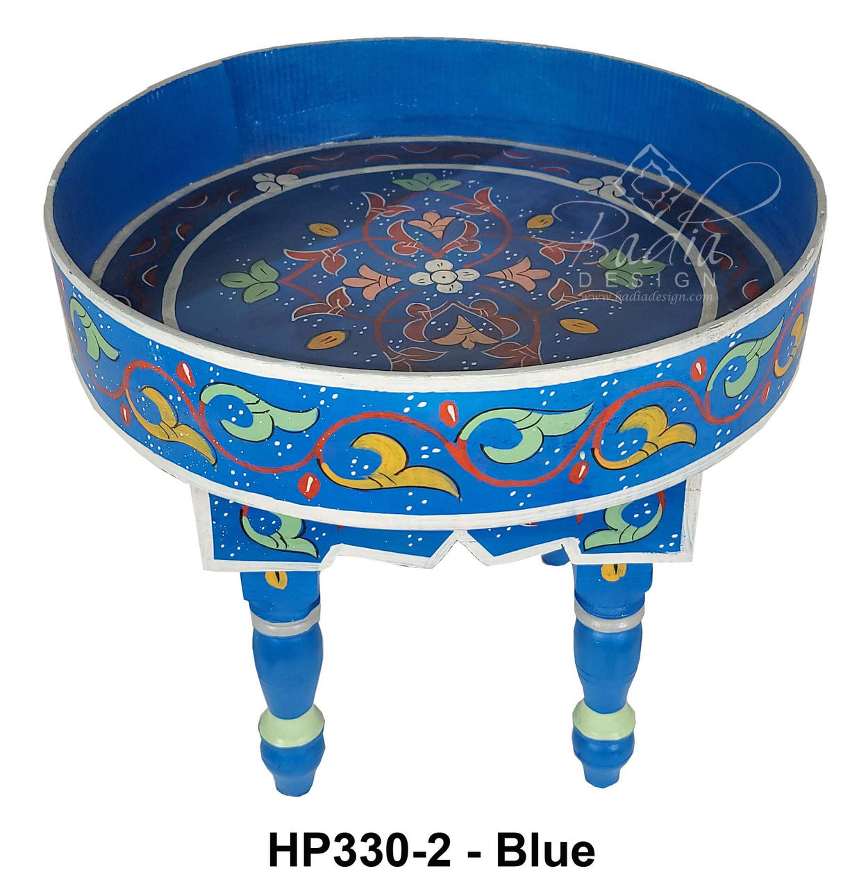 Multi Color Hand Painted Side Table