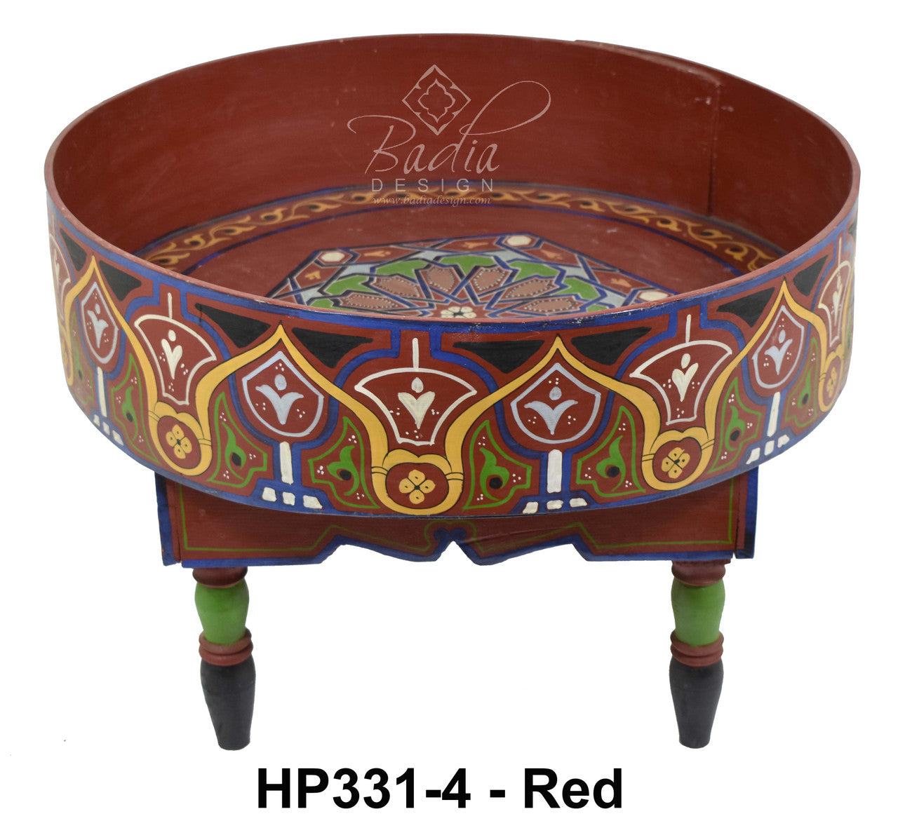 Multi Color Hand Painted Side Table