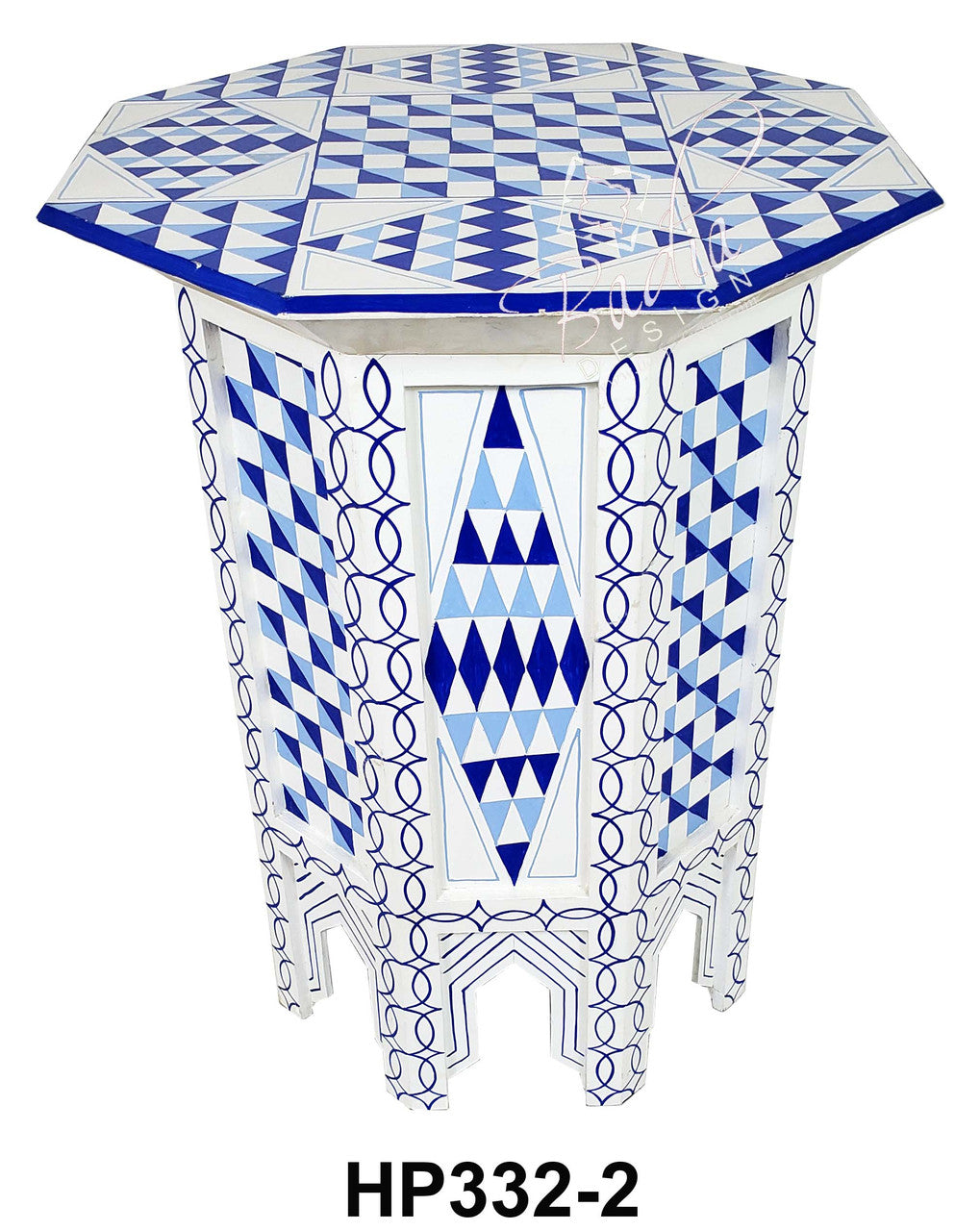 Multi Color Hand Painted Side Table