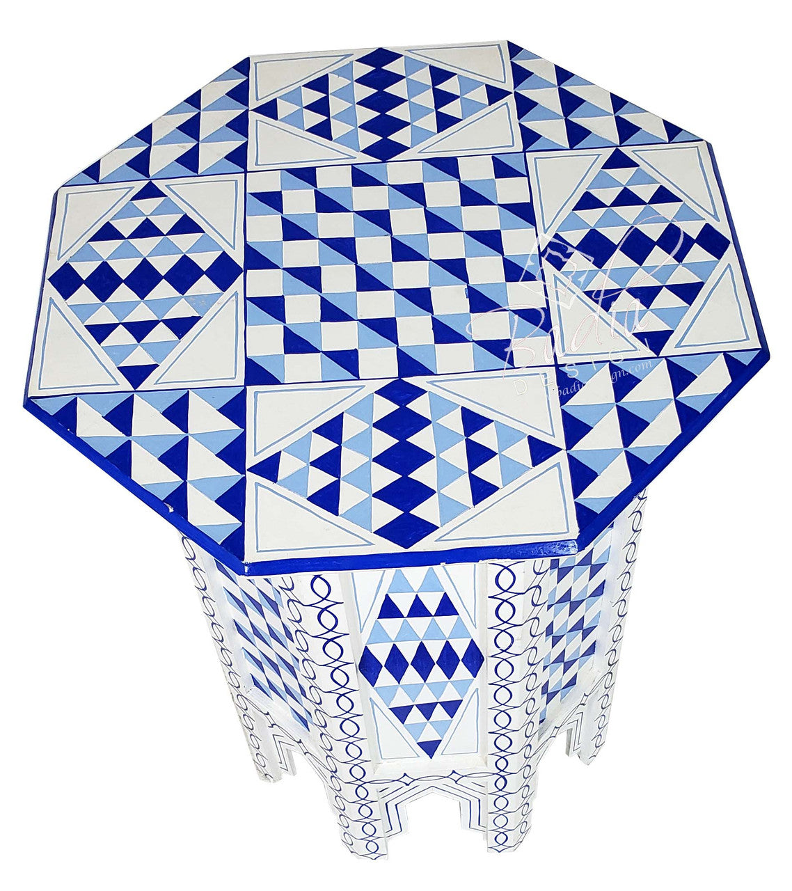 Multi Color Hand Painted Side Table