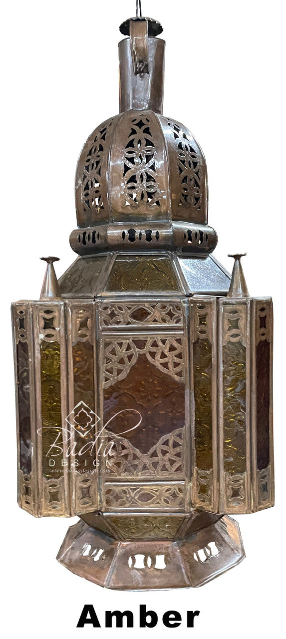 Multi-Color Glass Floor Lanterns