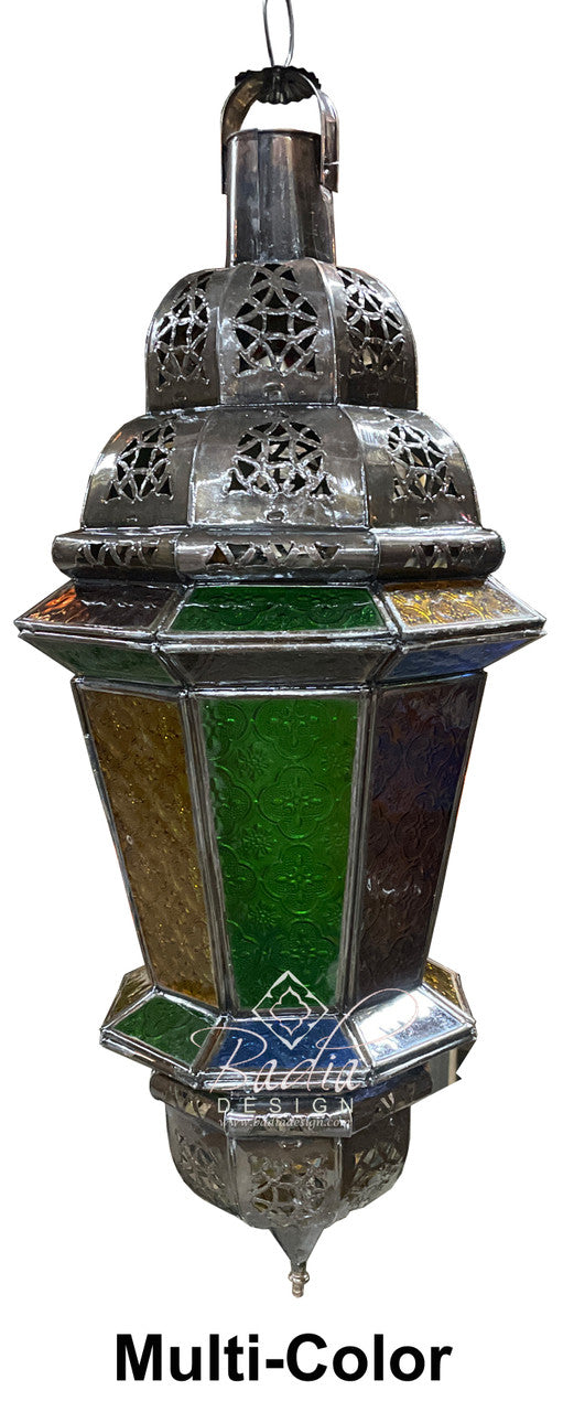 Multi-Color Hanging Glass Lanterns