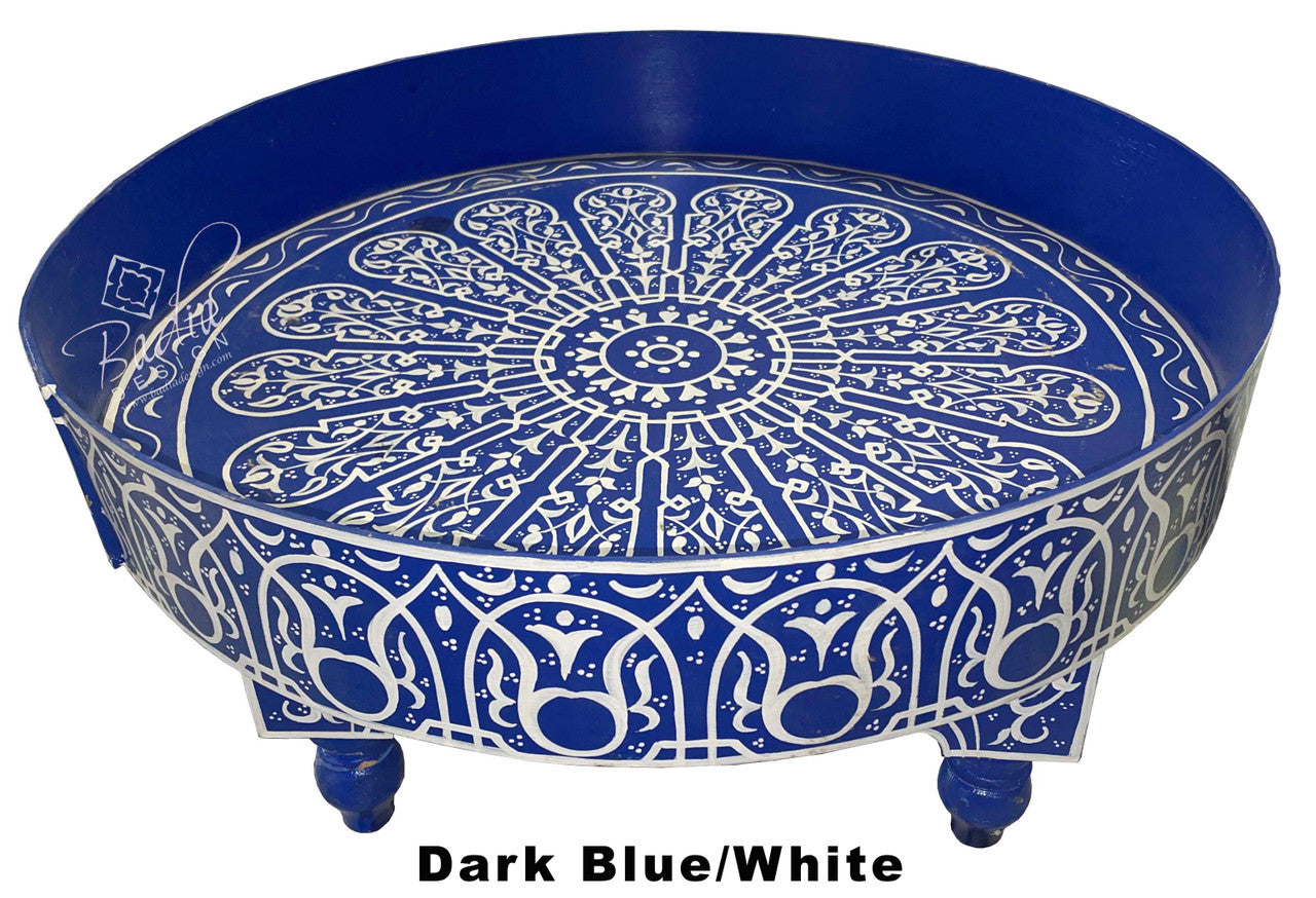 Multi Color Hand Painted Low-Cut Side Tables