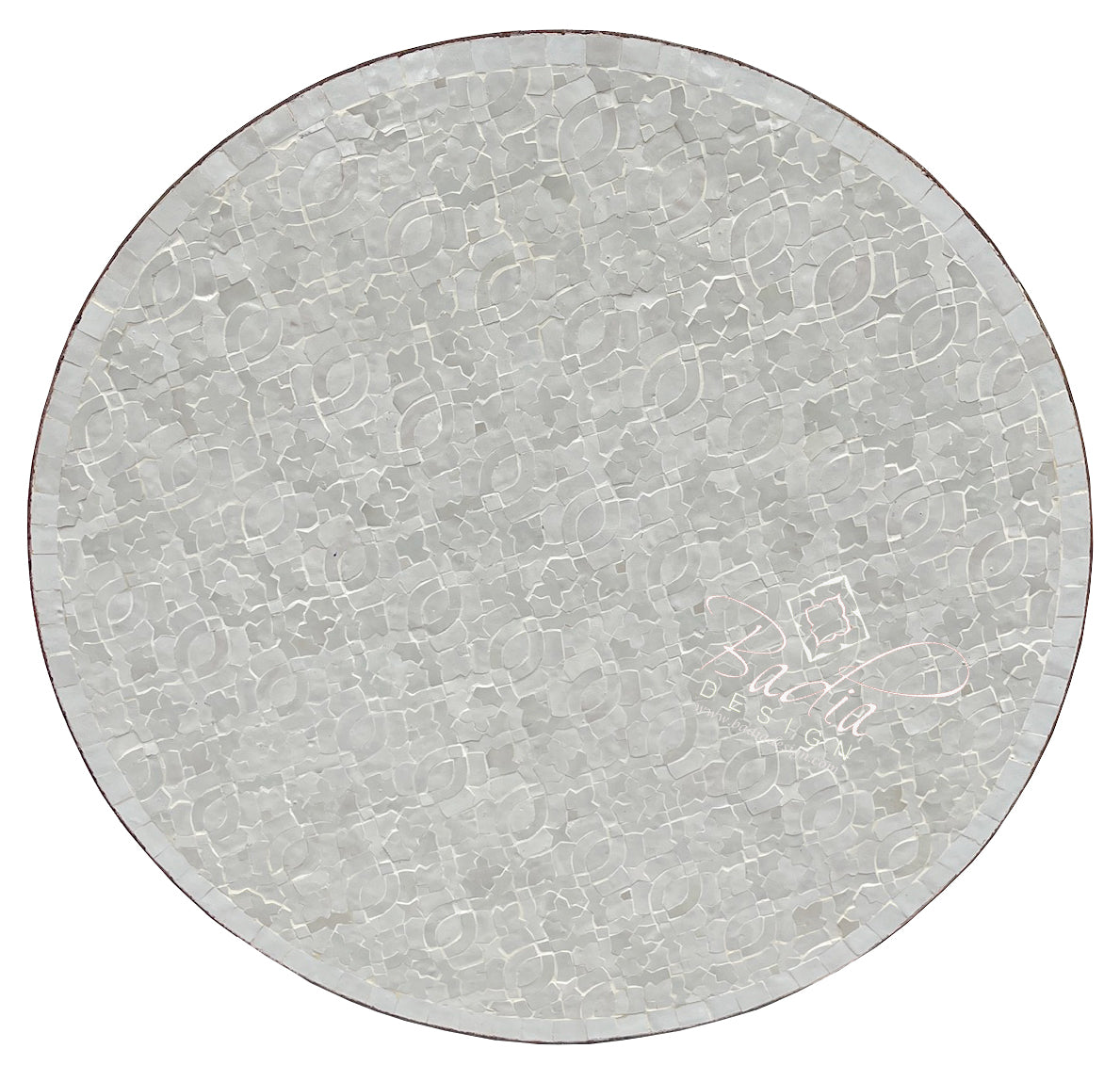 32" Off-White Mosaic Tile Table Top