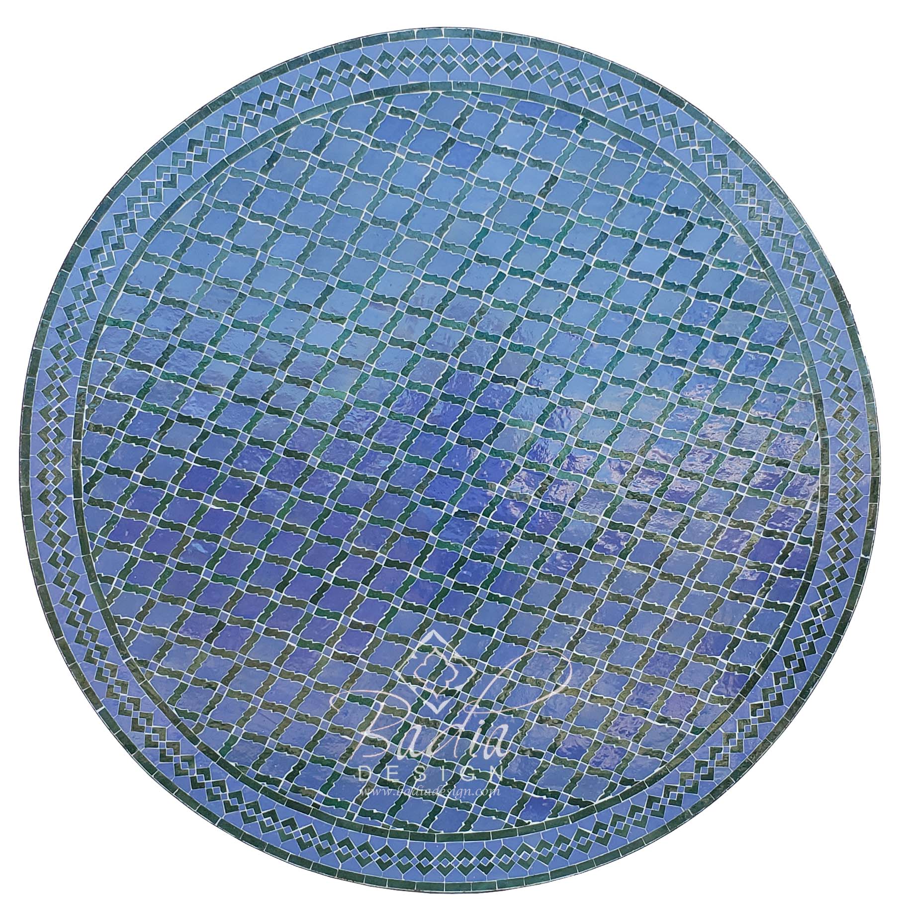 60" Intricately Designed Moroccan Mosaic Tile Table Top