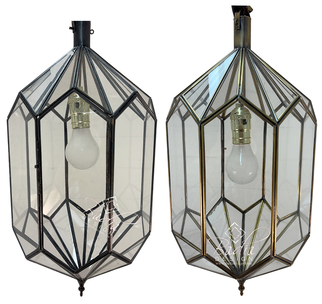 Clear Glass Moroccan Pendant Light Fixture