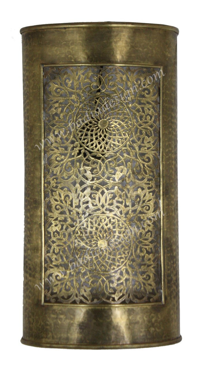 Rectangular Shaped Brass Wall Sconce