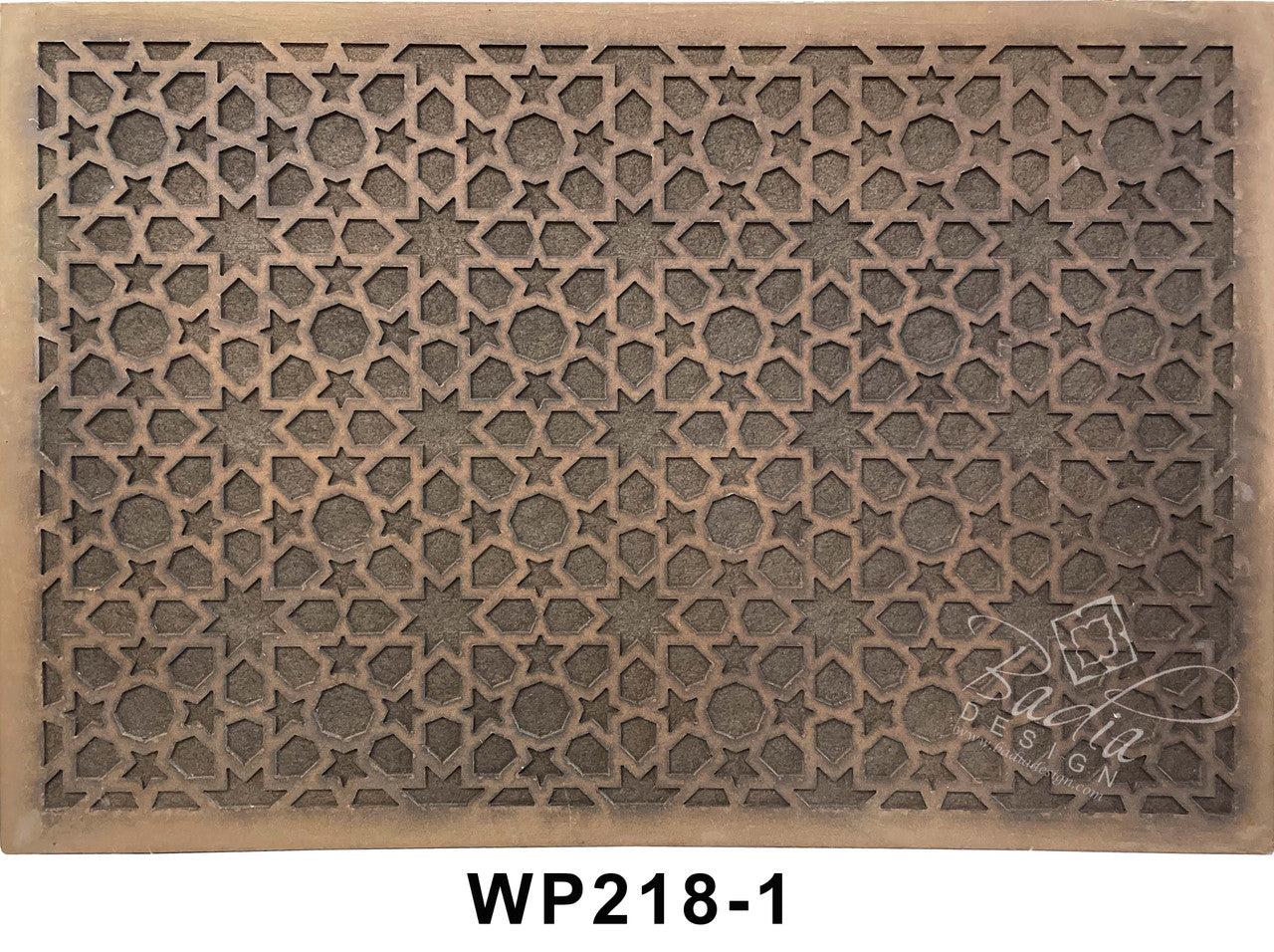 Rectangular Hand Carved Wooden Panel