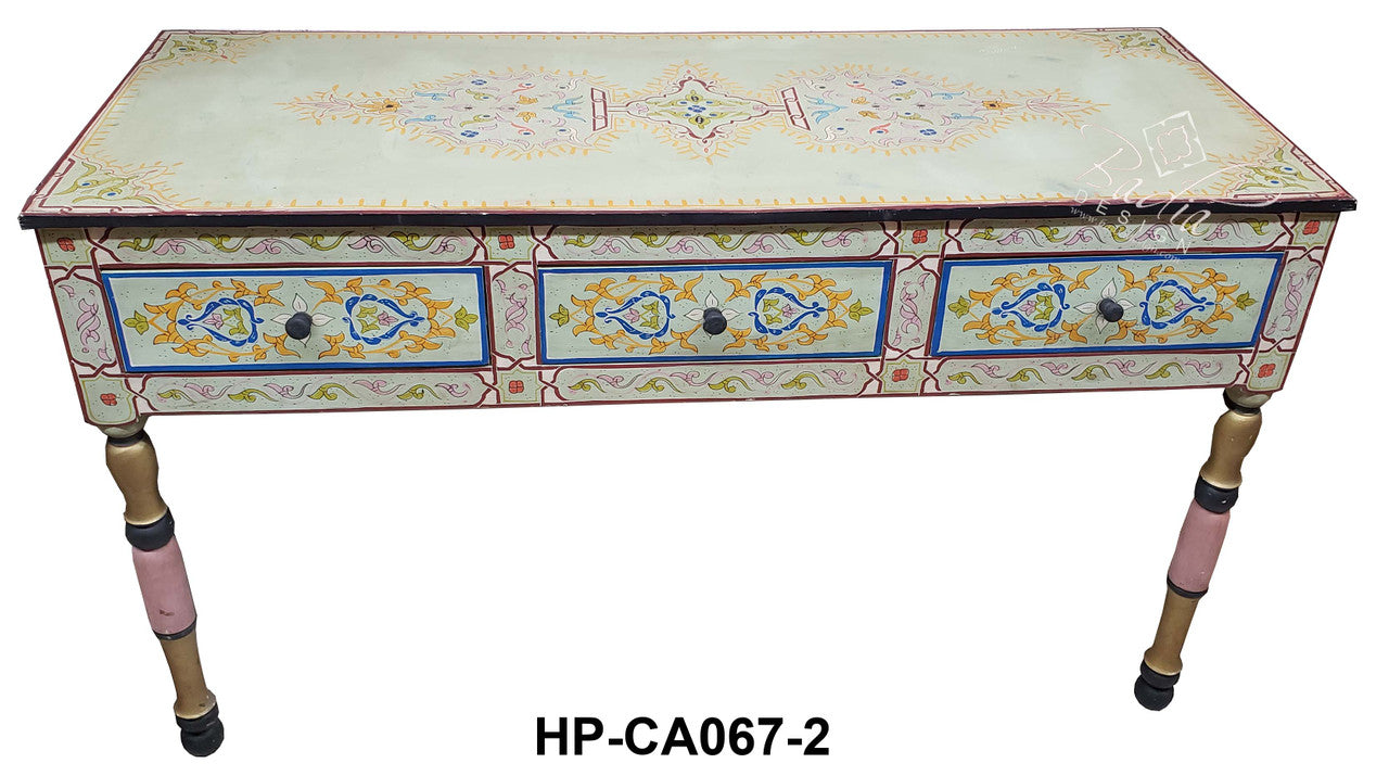 Moroccan Hand Painted Cedar Cabinet
