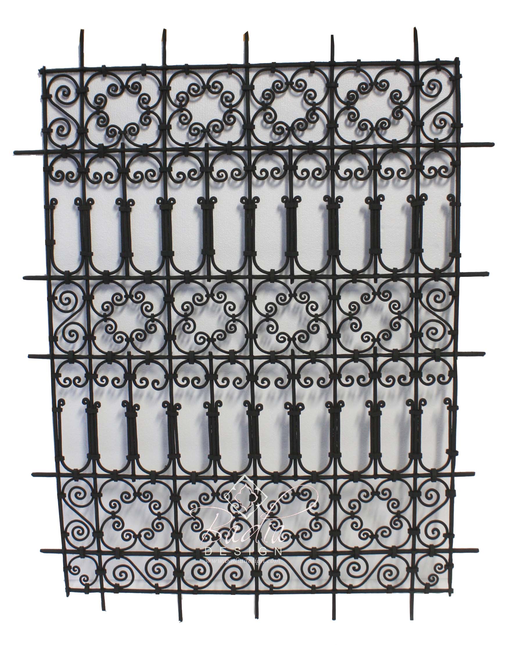 Rectangular Shaped Wrought Iron Panel
