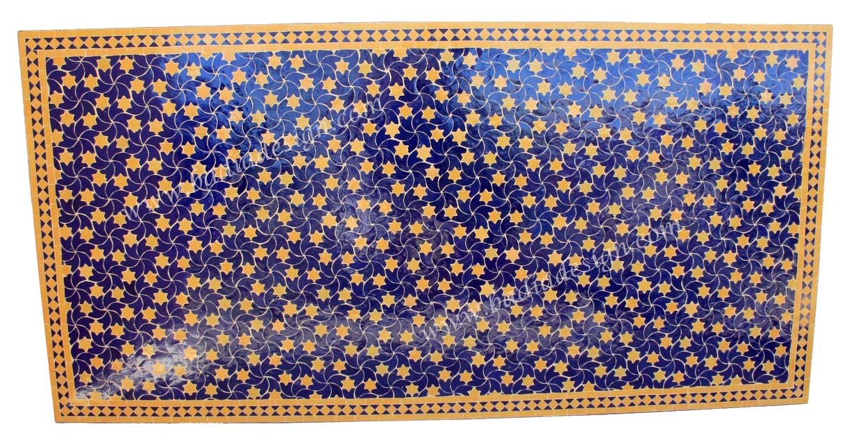 Moroccan Rectangular Tile Table Top
