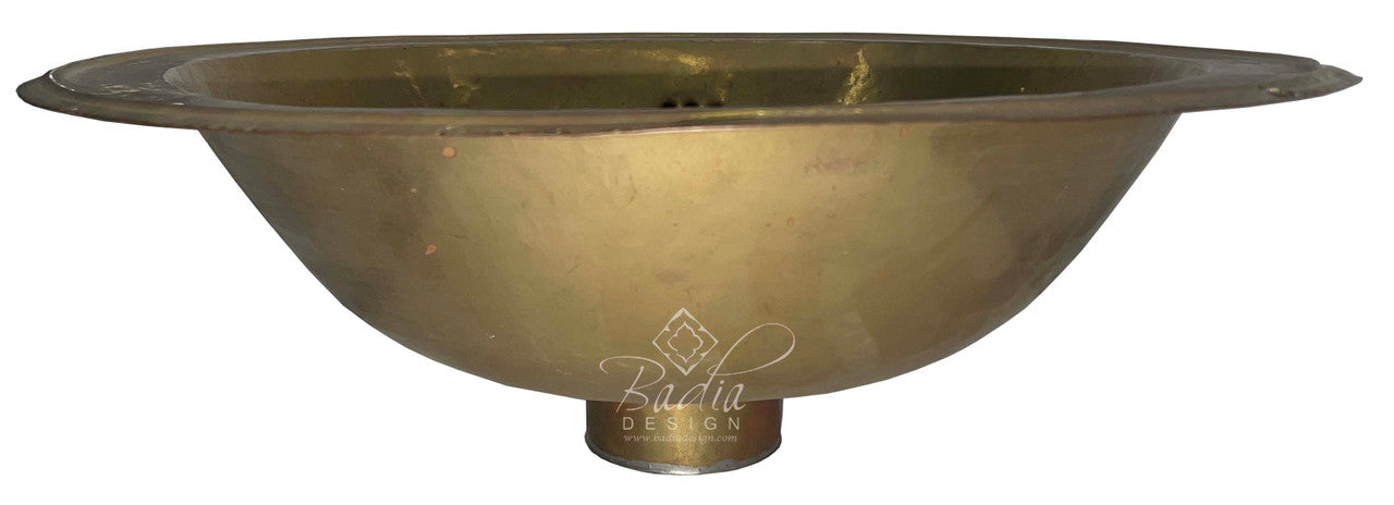 Round Hand Forged Brass and Silver Sinks