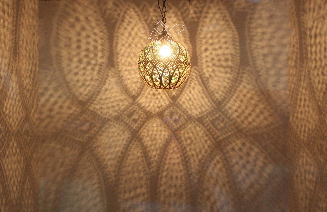 Moroccan Round Brass Ceiling Lights