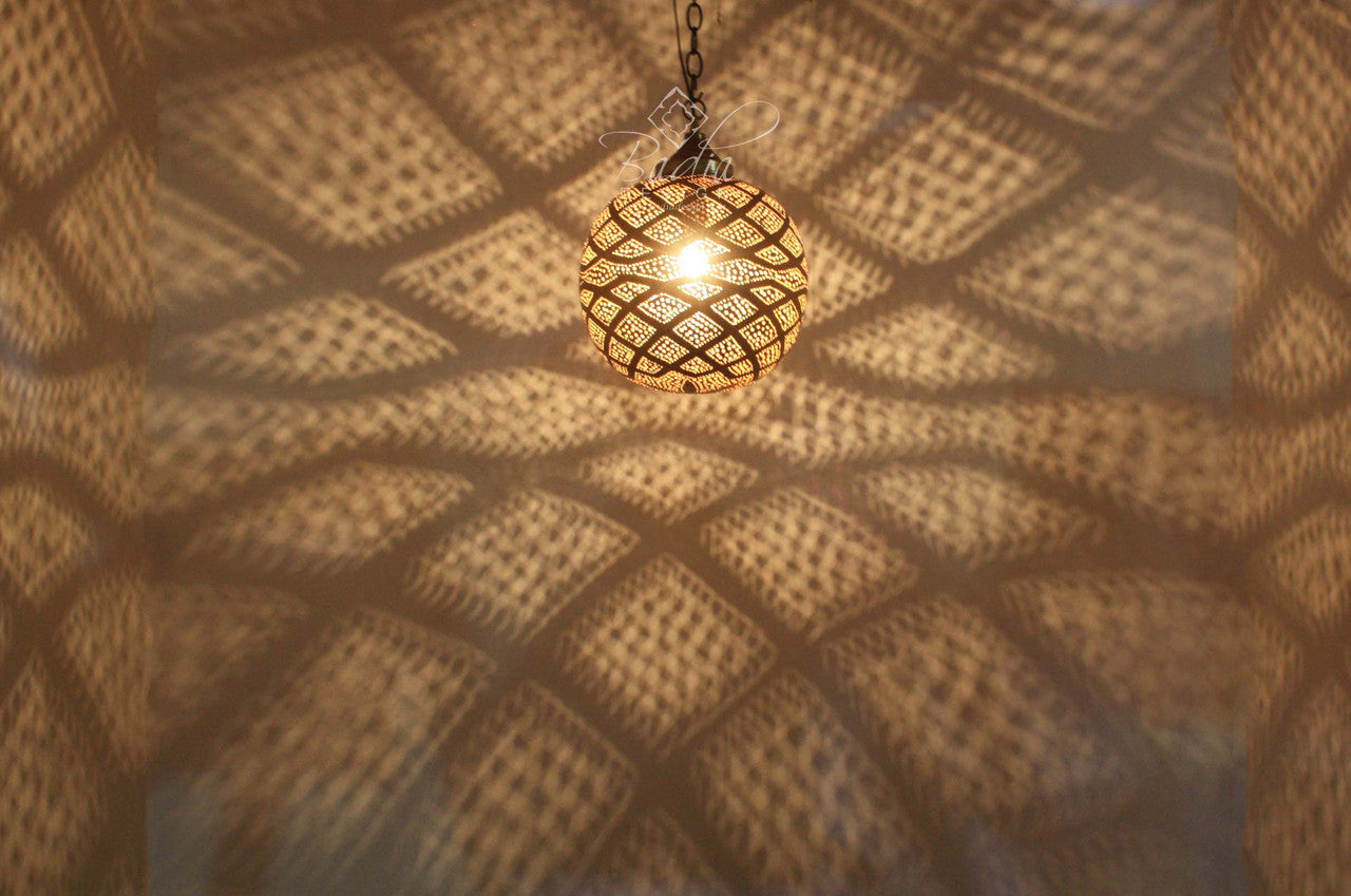 Moroccan Round Brass Ceiling Lights