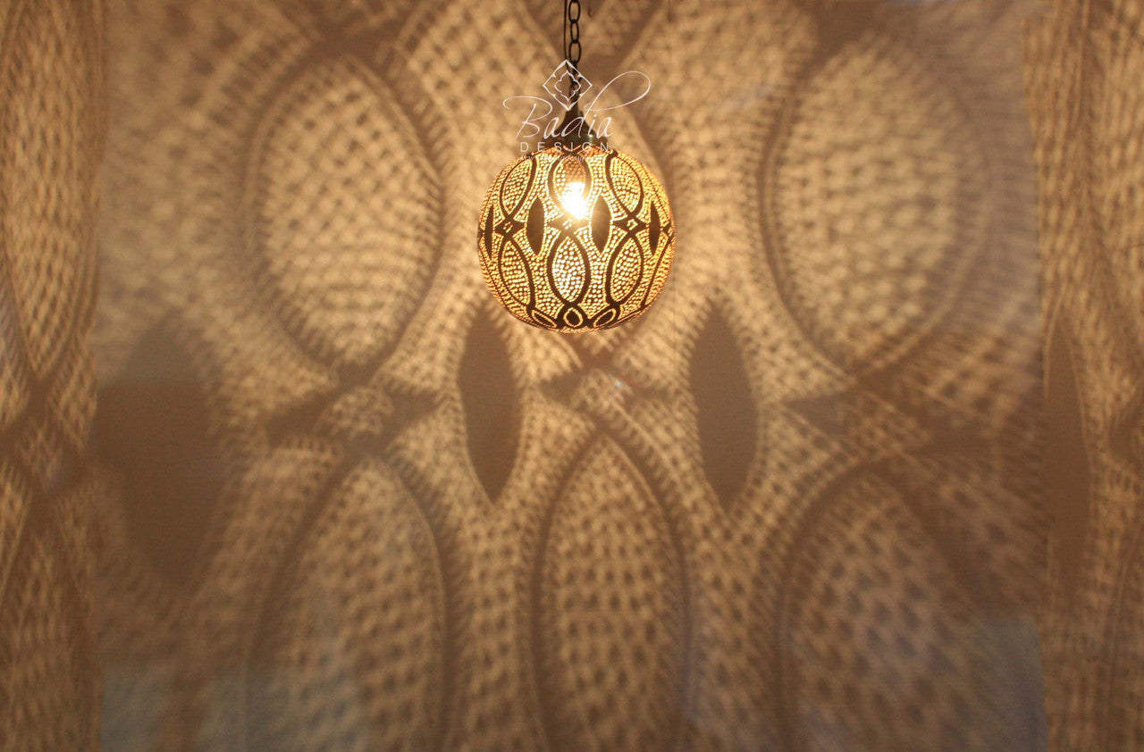 Moroccan Round Brass Ceiling Lights