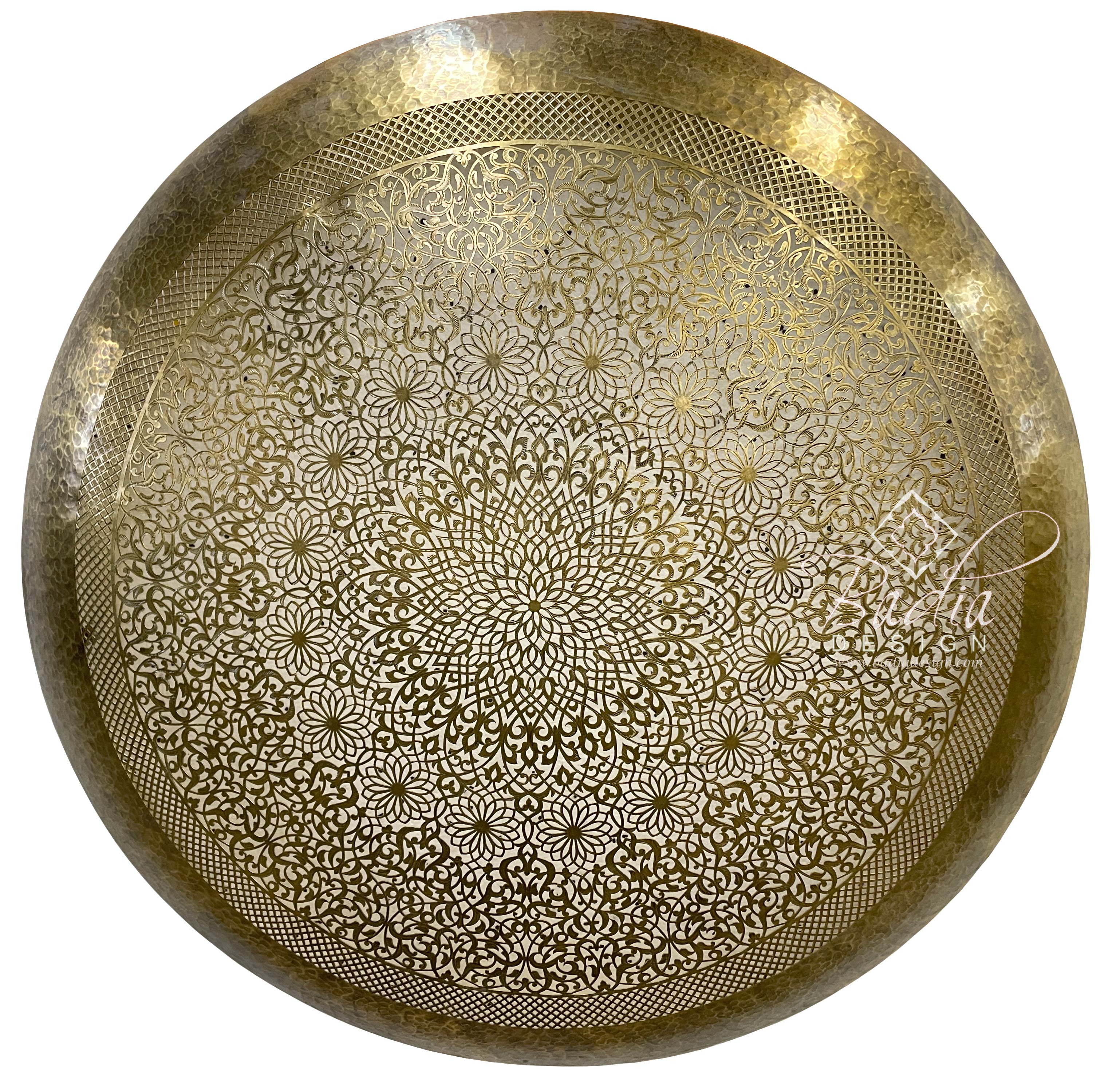 Large Intricately Designed Brass Wall Sconce