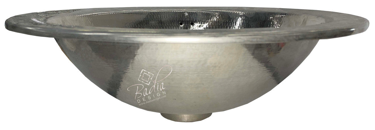 Round Moroccan Engraved Silver Sink Bowl