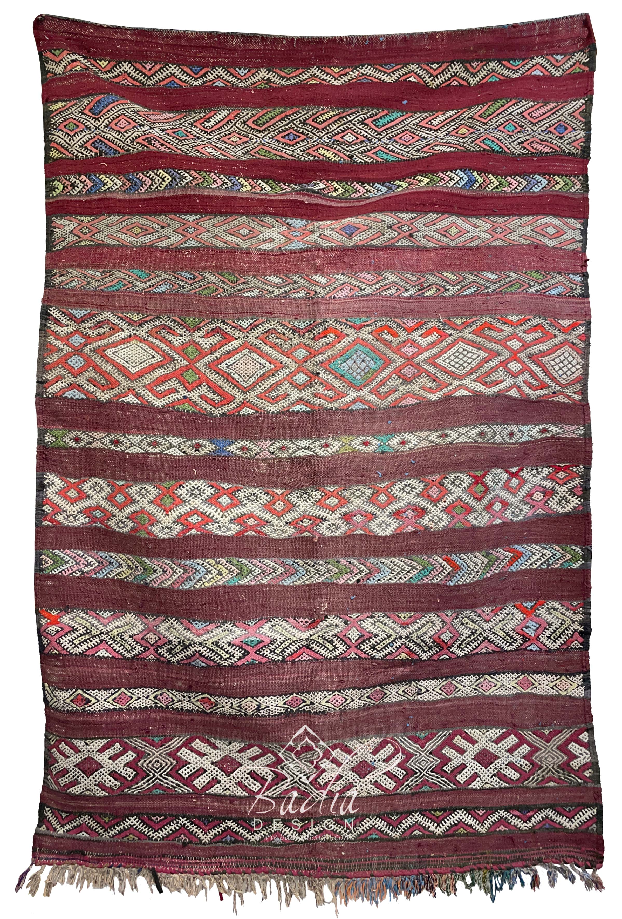 Vintage Multi-Color Kilim Rug