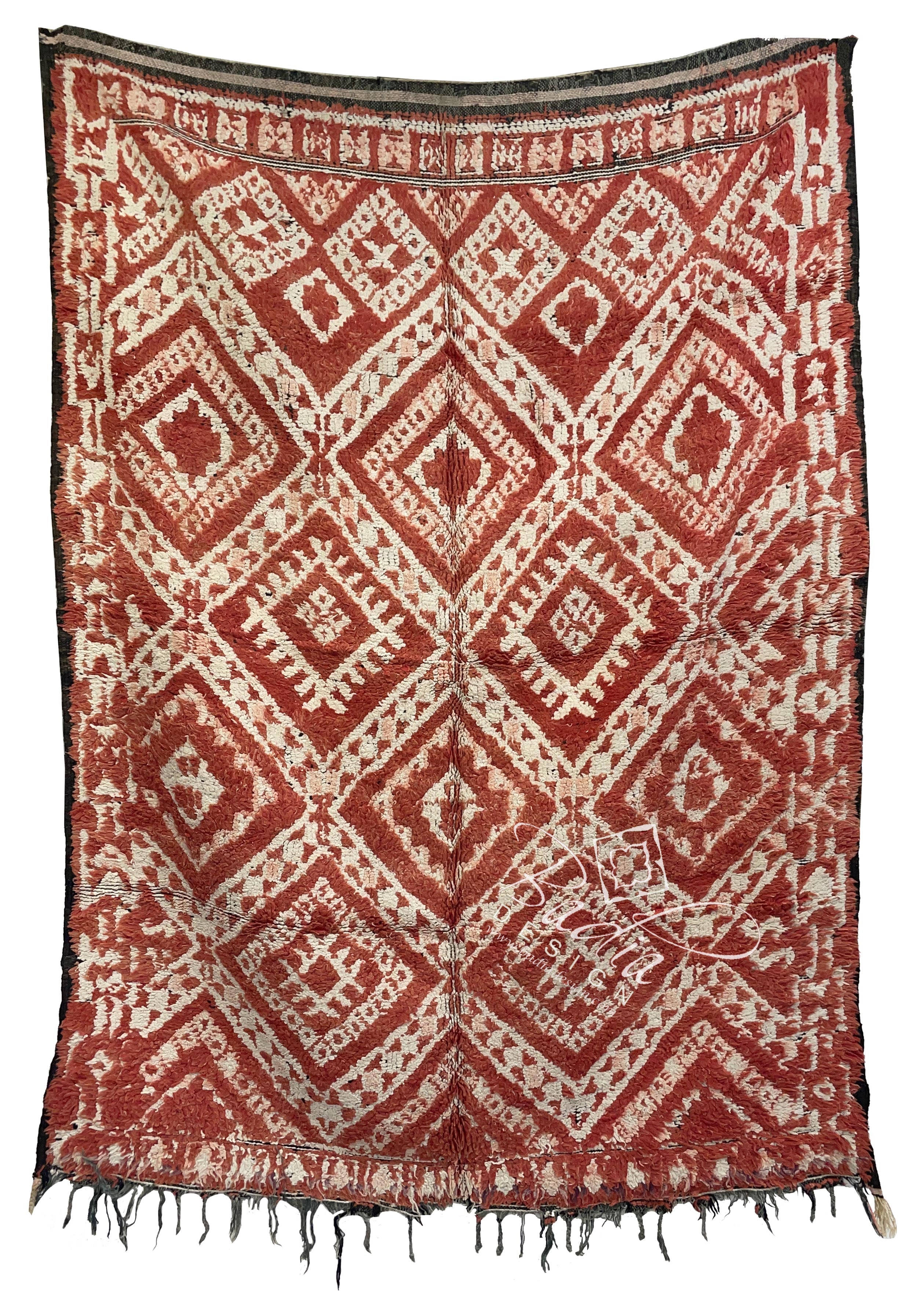 Red Multi-Color Vintage Moroccan Rug