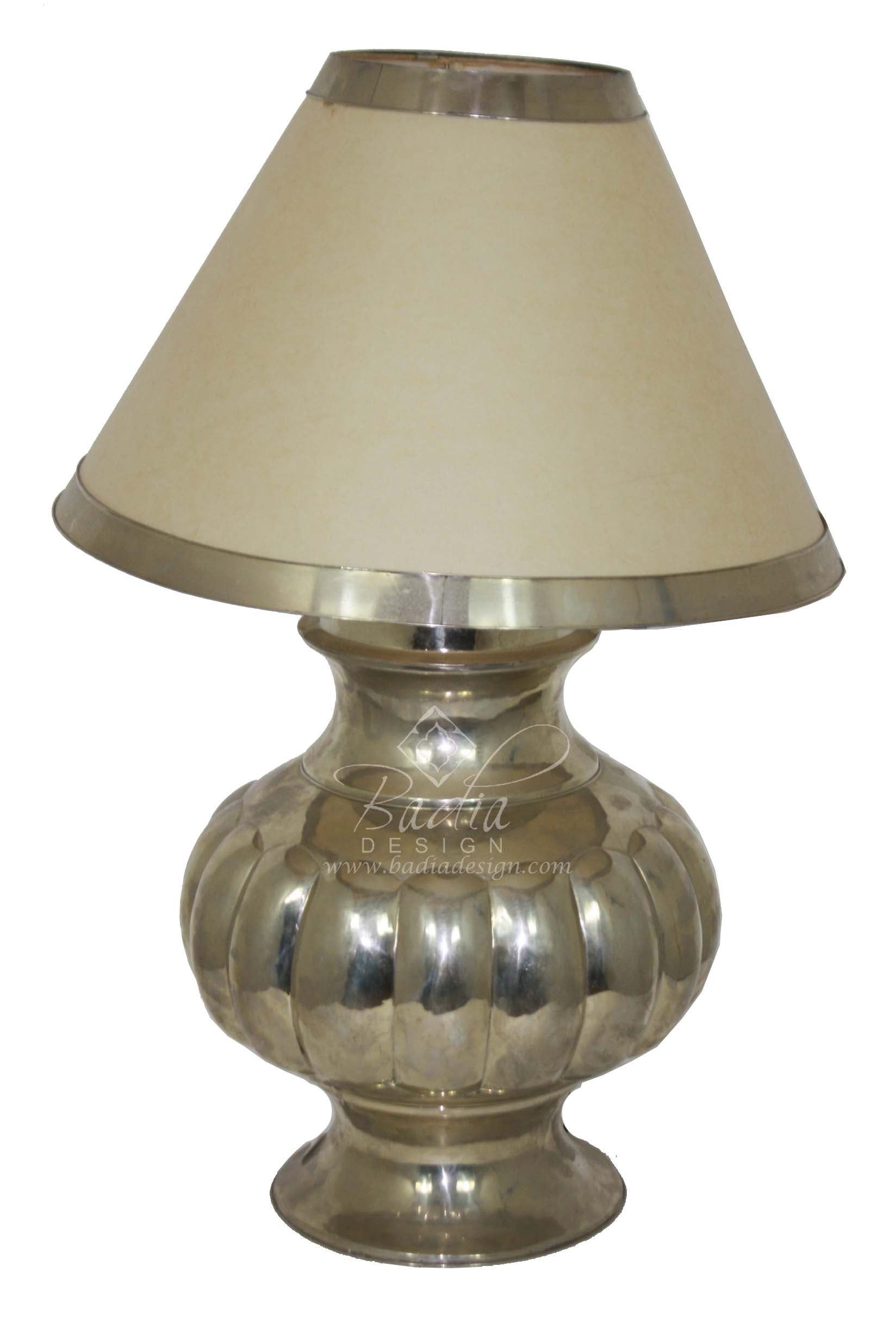 Moroccan Silver Desk Lamp with Canopy
