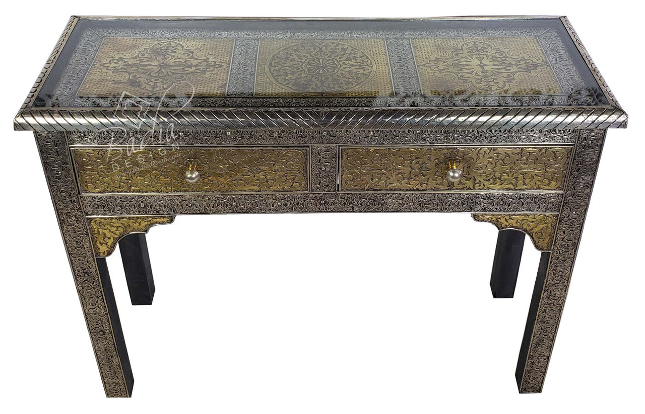 Silver Embossed Nickel Cabinet