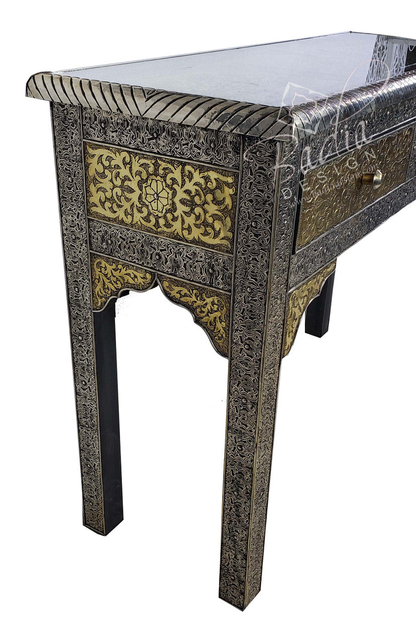 Silver Embossed Nickel Cabinet