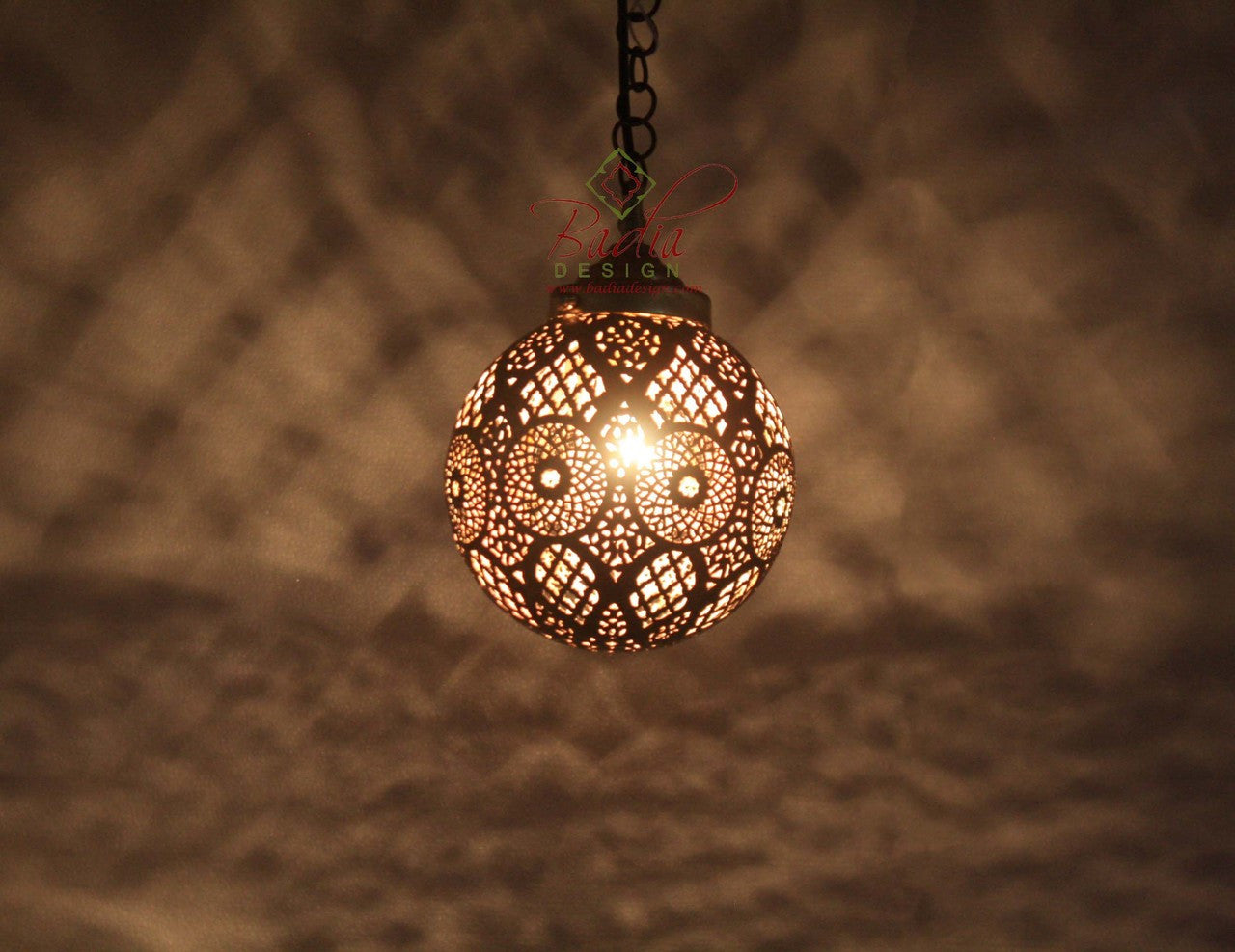 Brass and Silver Pendant Light Lamp