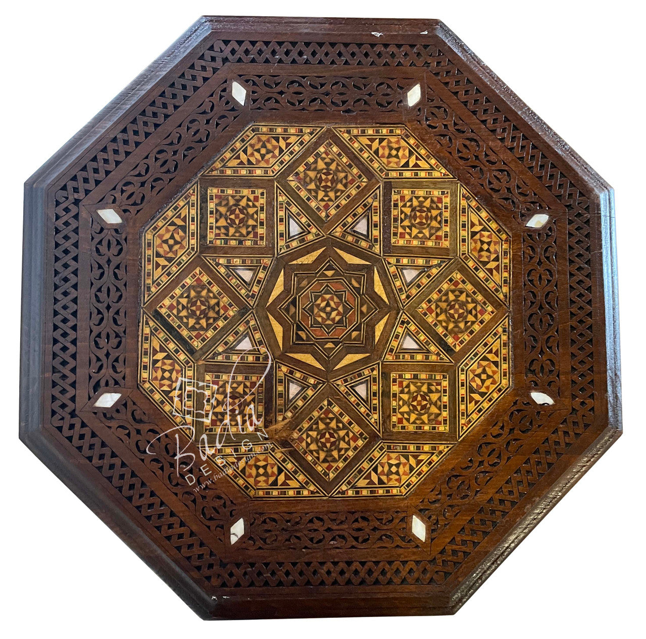 Small Mother of Pearl Inlay Side Table