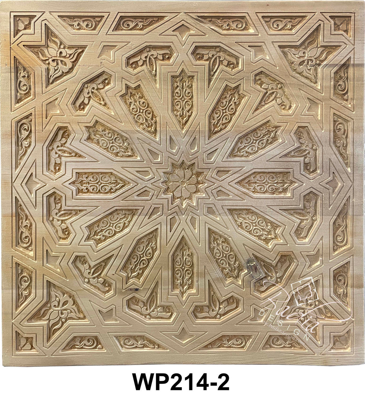 Square Hand Carved Wooden Panel