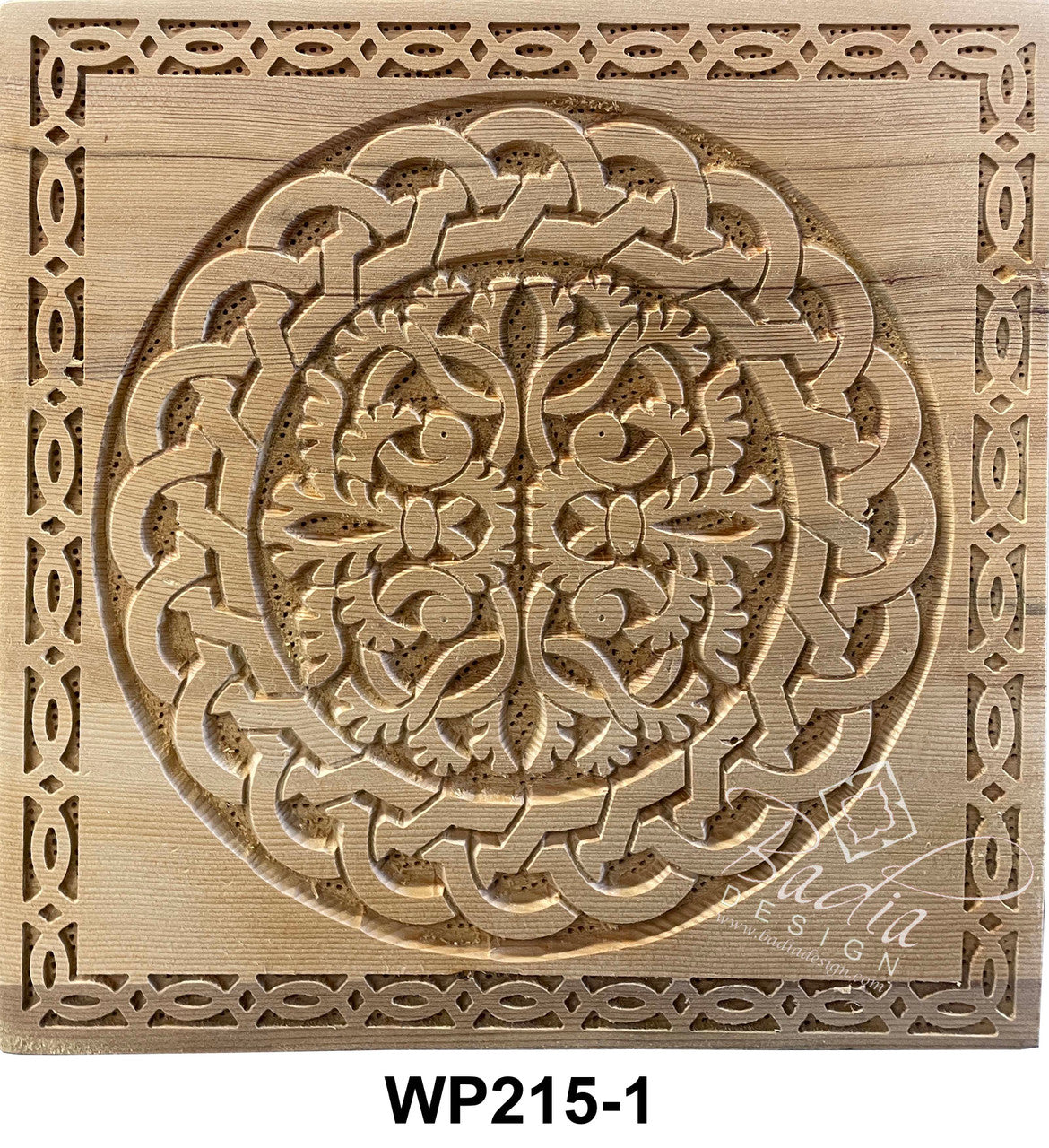 Square Hand Carved Wooden Panel