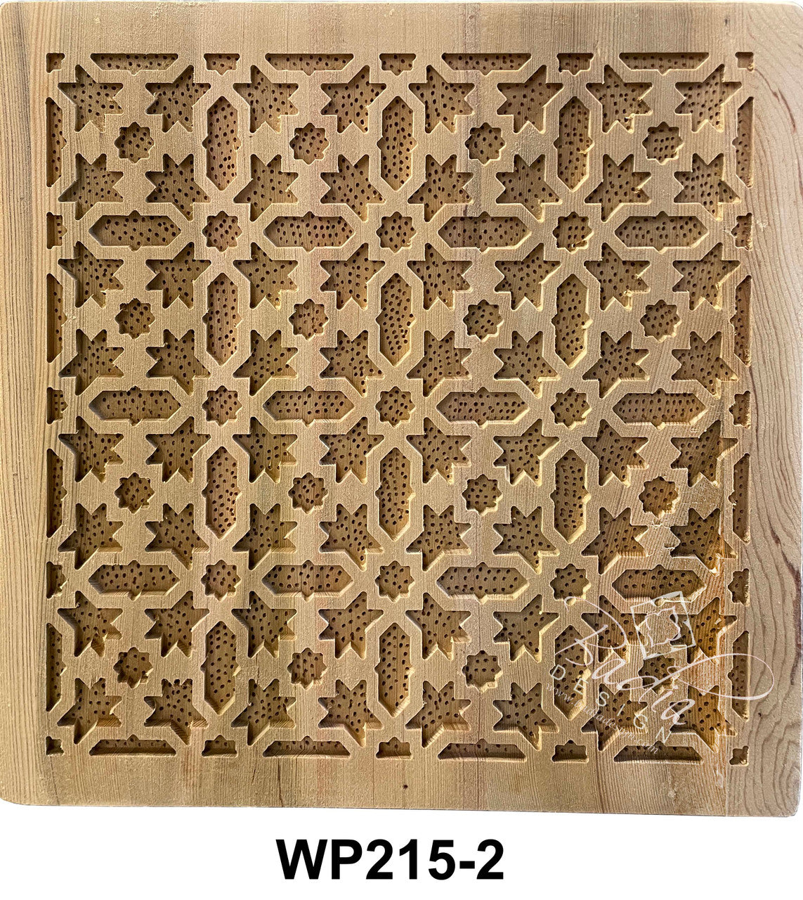 Square Hand Carved Wooden Panel