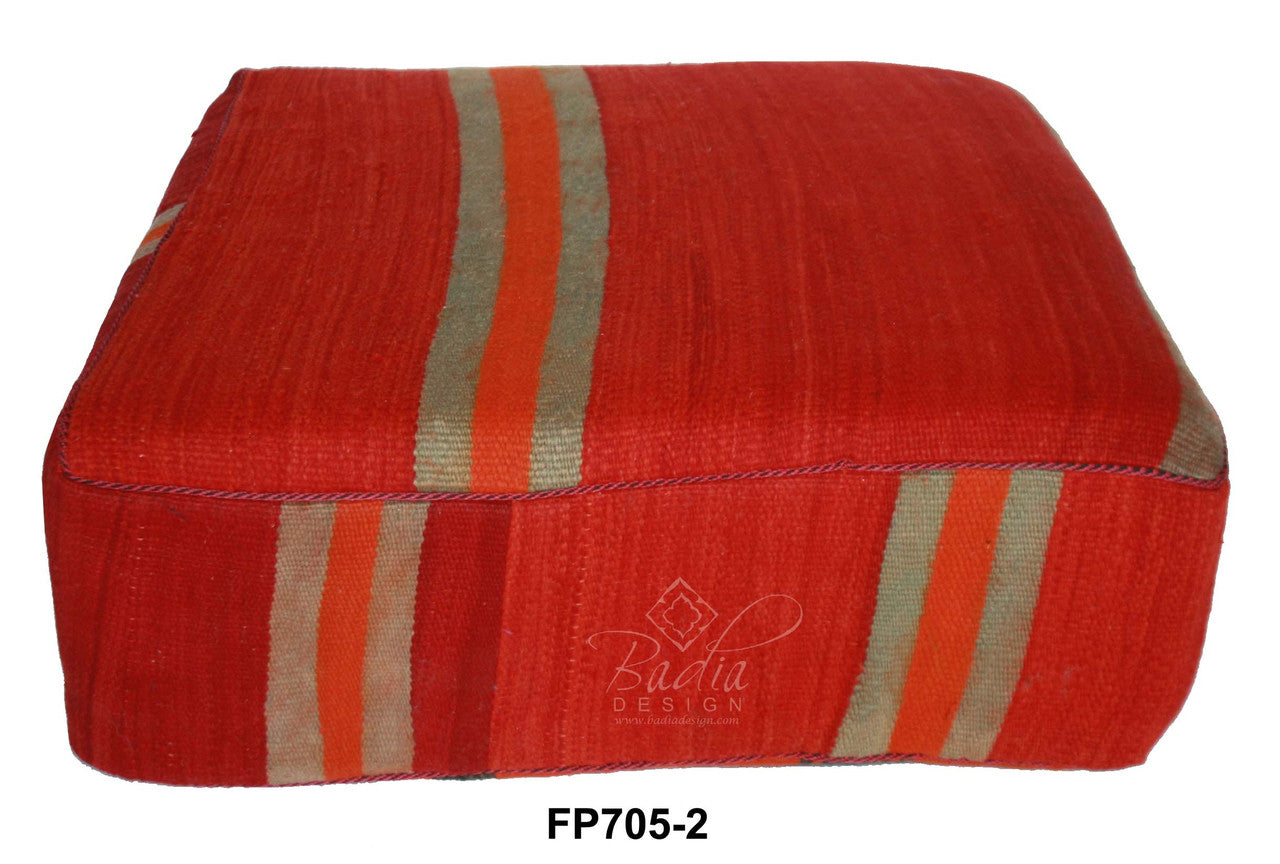 Square Shaped Kilim Floor Cushion