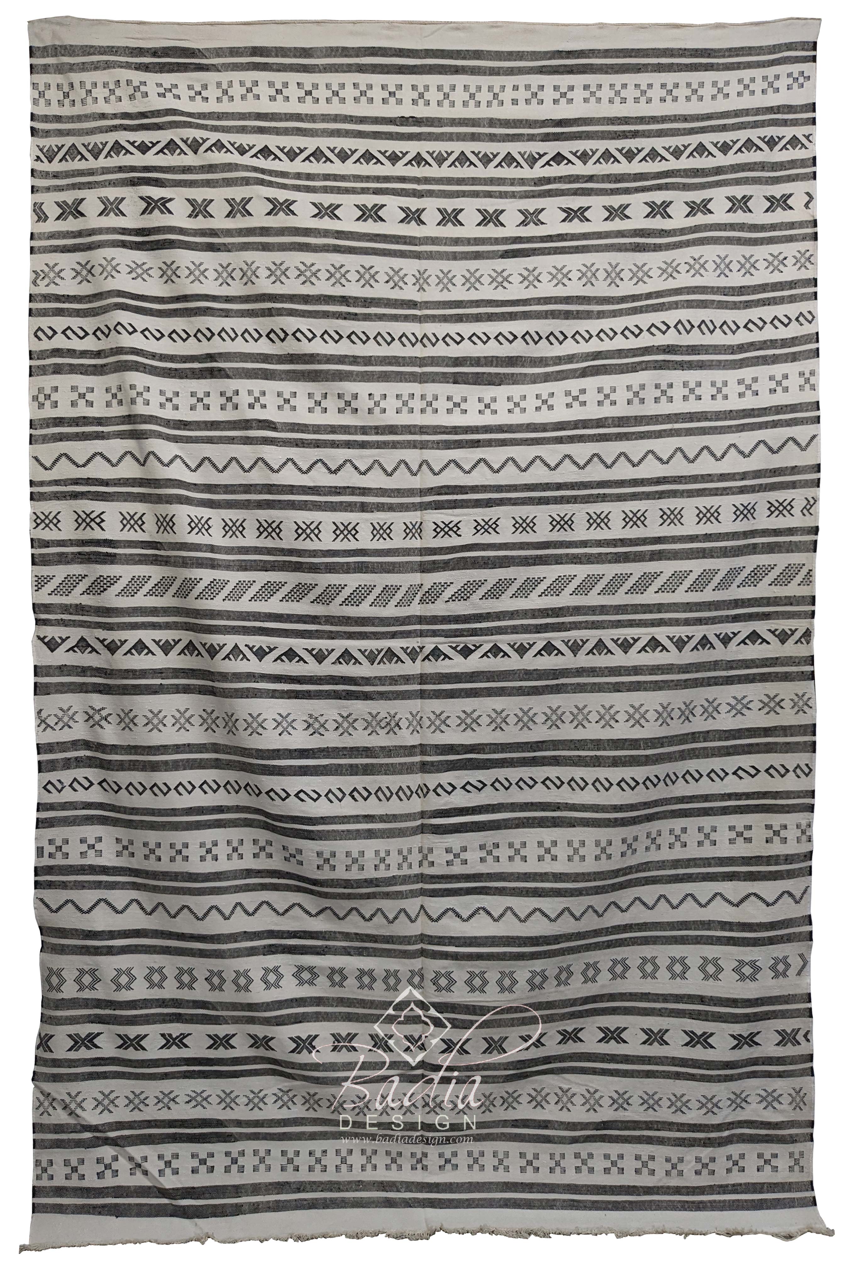 Gray Color Tribal Rug with Geometric Designs