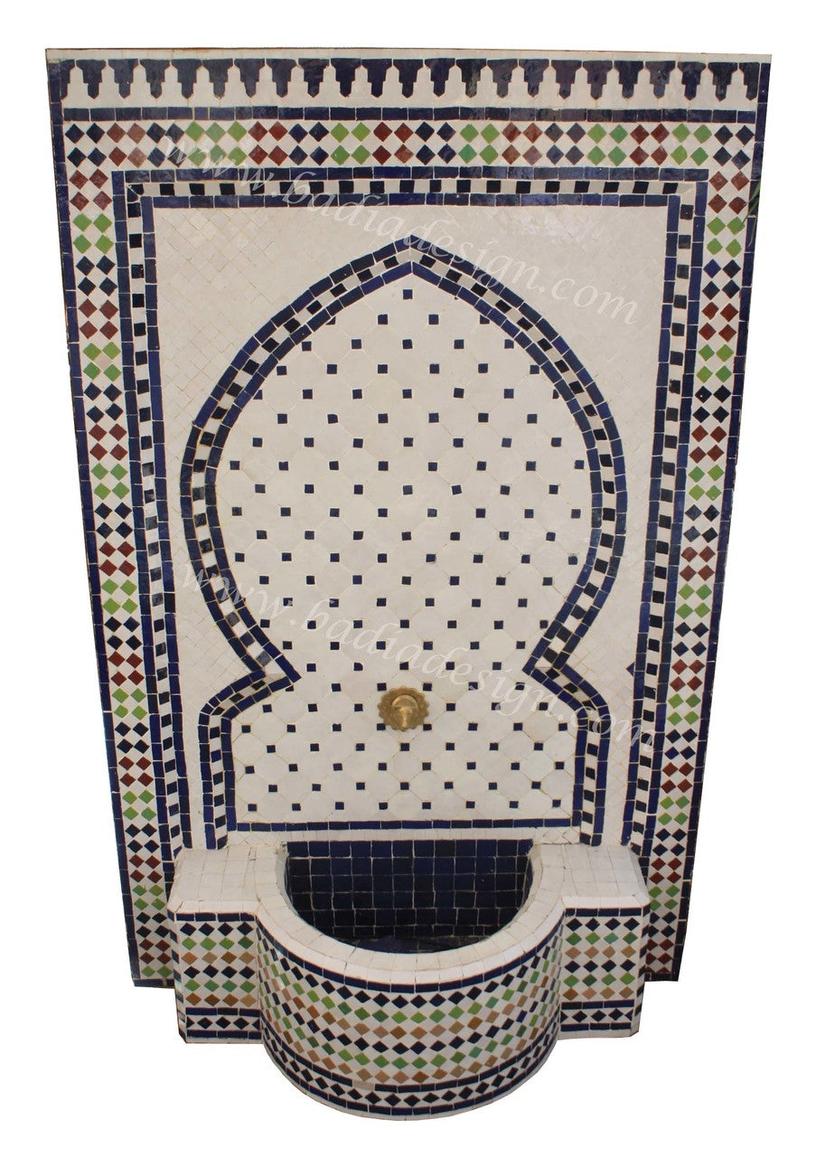 Moroccan Mosaic Water Fountain
