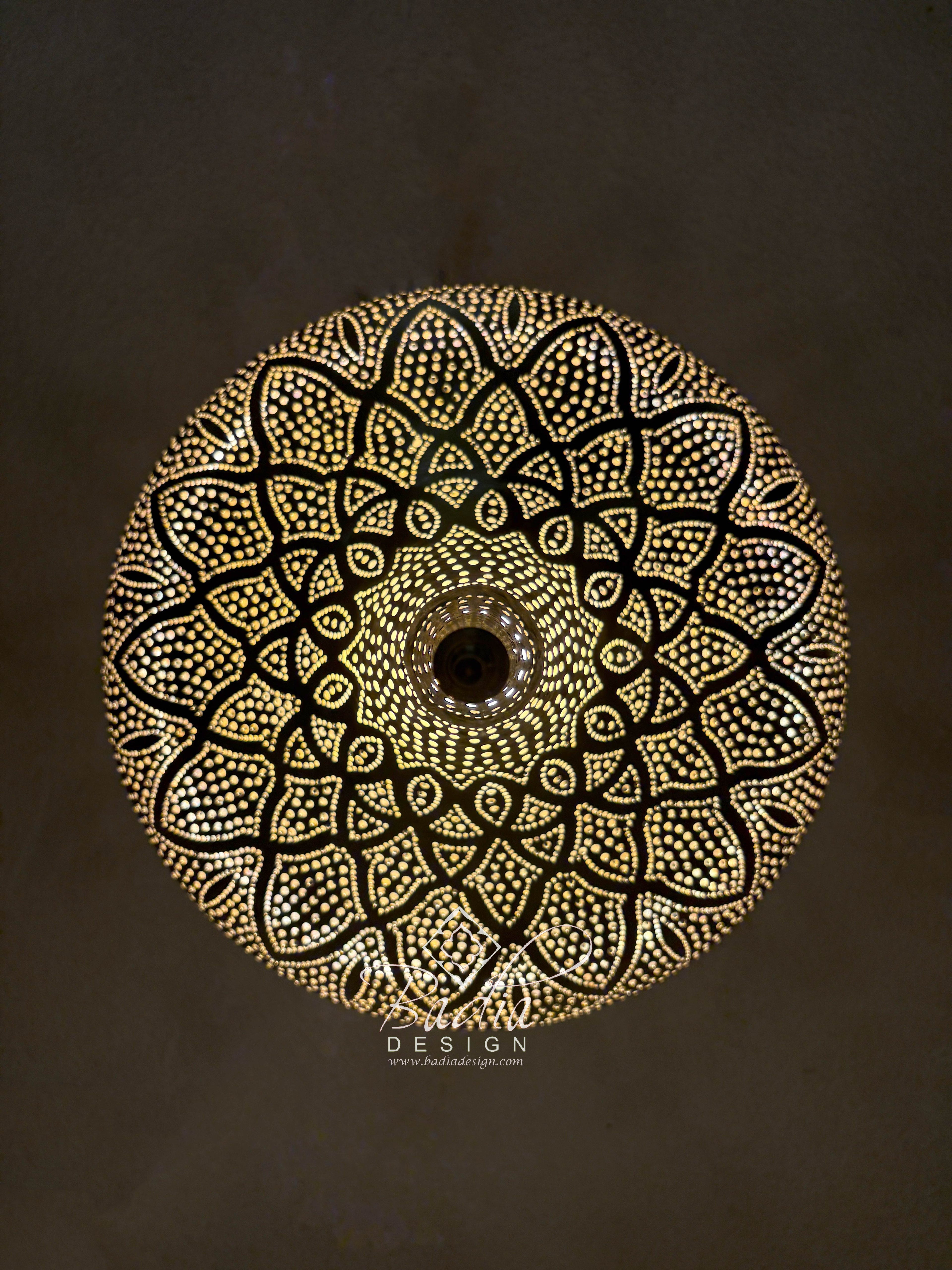 Teardrop Shaped Hanging Brass Lantern