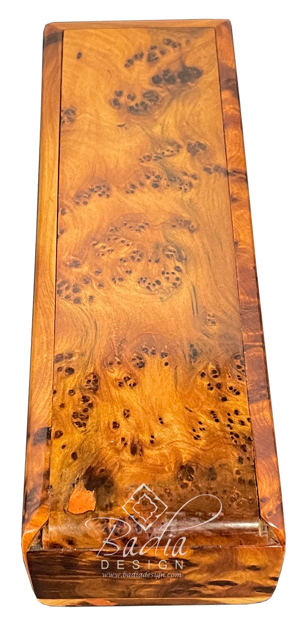 Thuya Burl Wood Domino Set