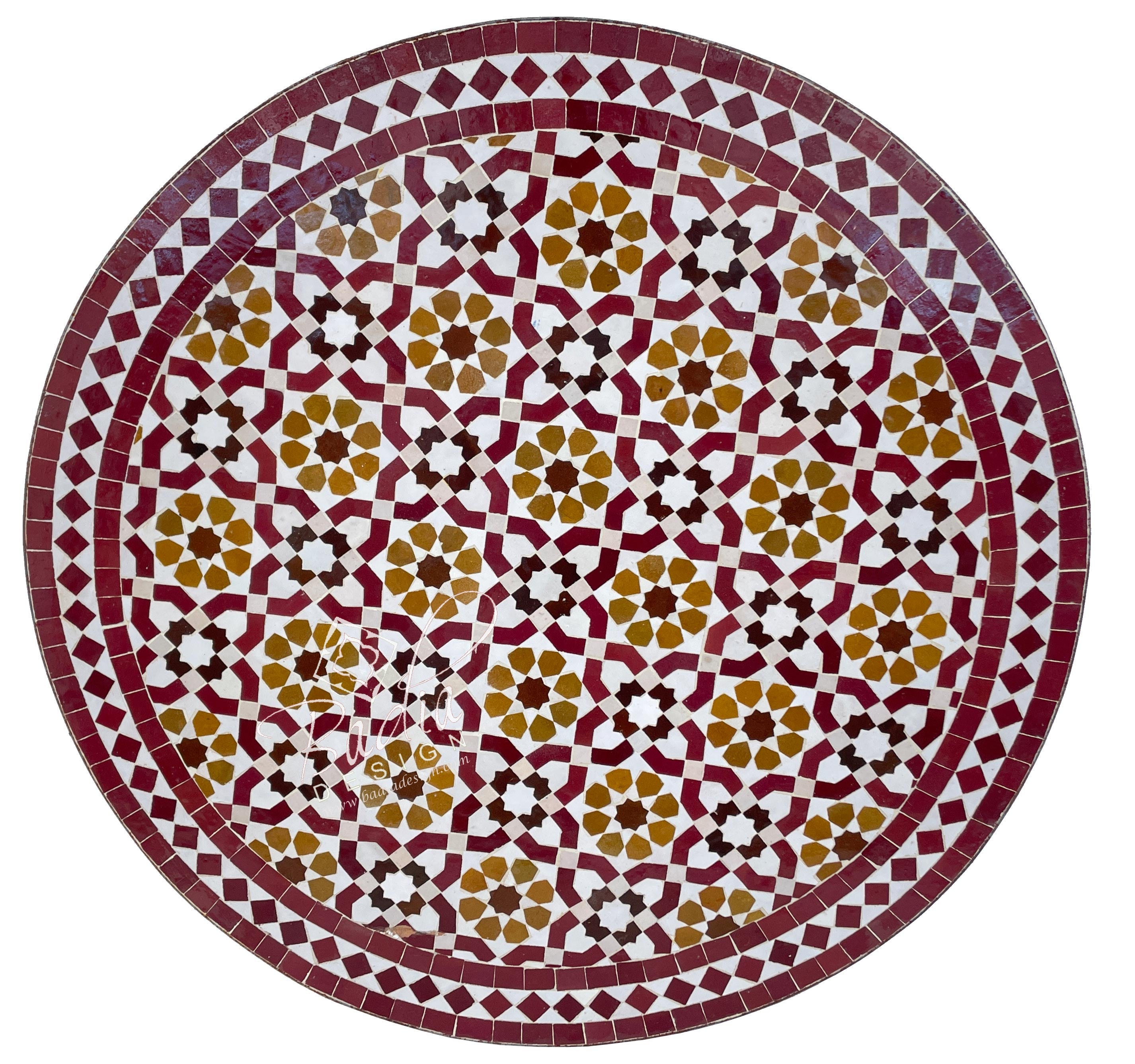 32" Multi-Color Ceramic Tile Table Top