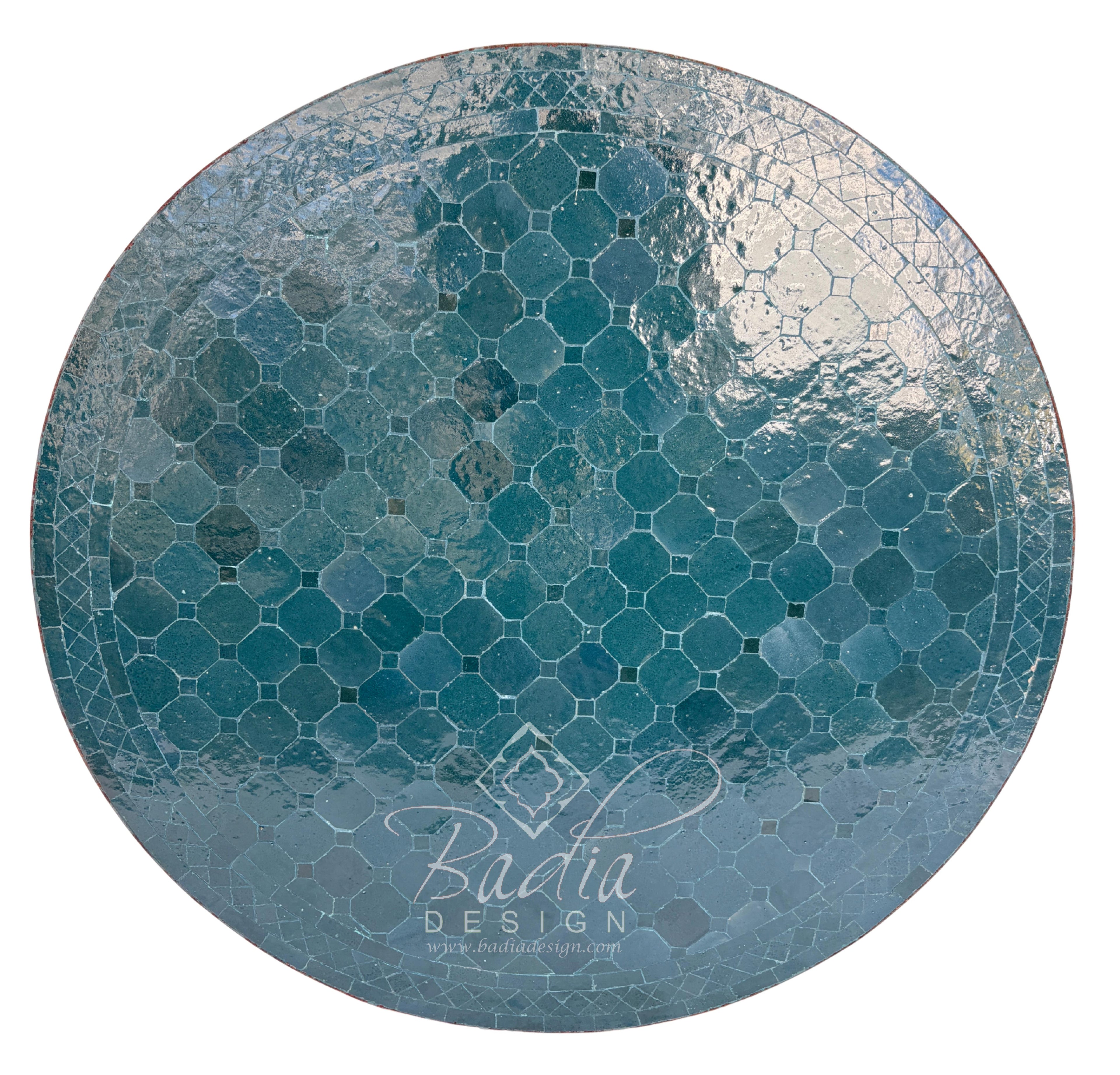 36" Teal Green Tile Table Top