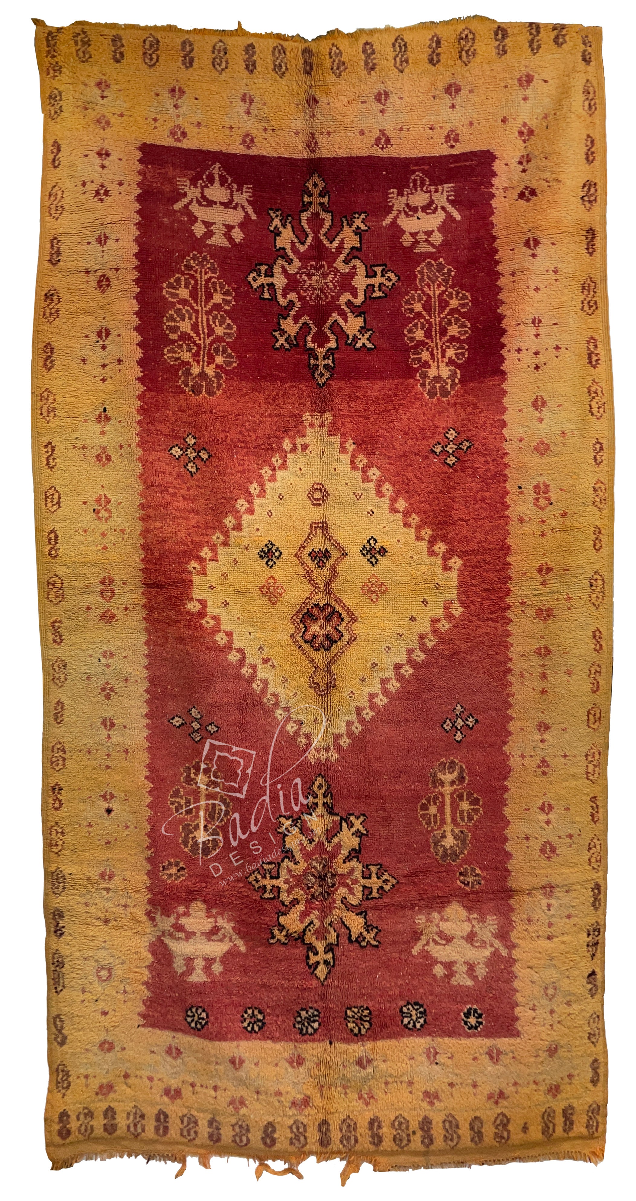 Red Multi-Color Vintage Moroccan Rug